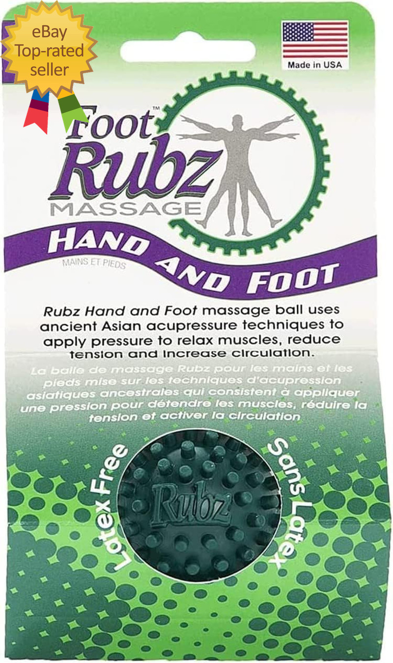 Due North Foot Rubz Hand & Back Massage Ball – Relieve Pain from Plantar Fasciit