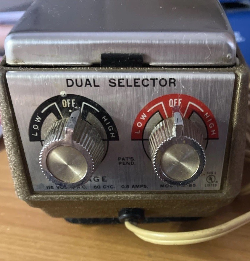 Vintage Montgomery Ward 2-Speed Electric Dual Selector Hand Held Massager Works