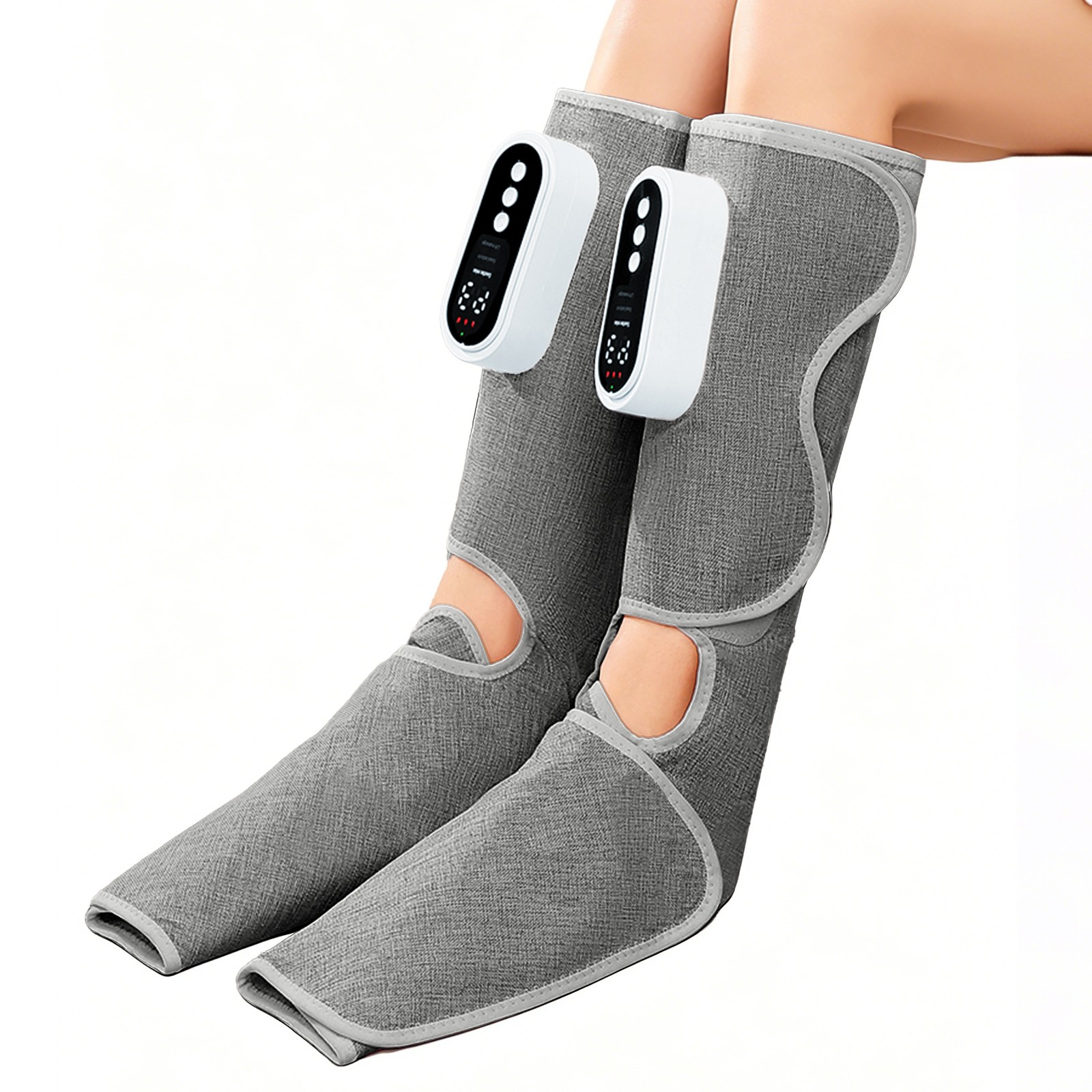 Cordless Leg Massager for Circulation, Air Compression Calf Massager with Heat