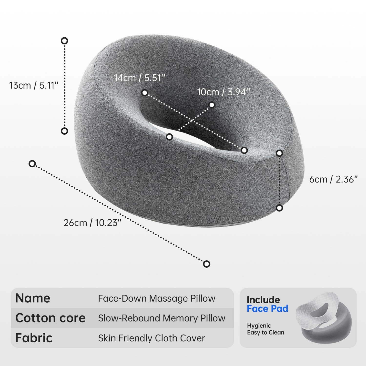 Face down Pillows for Massage Table, Massage Headrest for Bed, Face Pillow for S