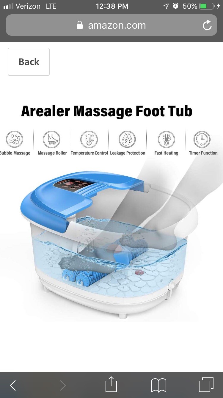 Arealer Foot Spa Bath Massager with Automatic Foot Massage Rollers & Temperature