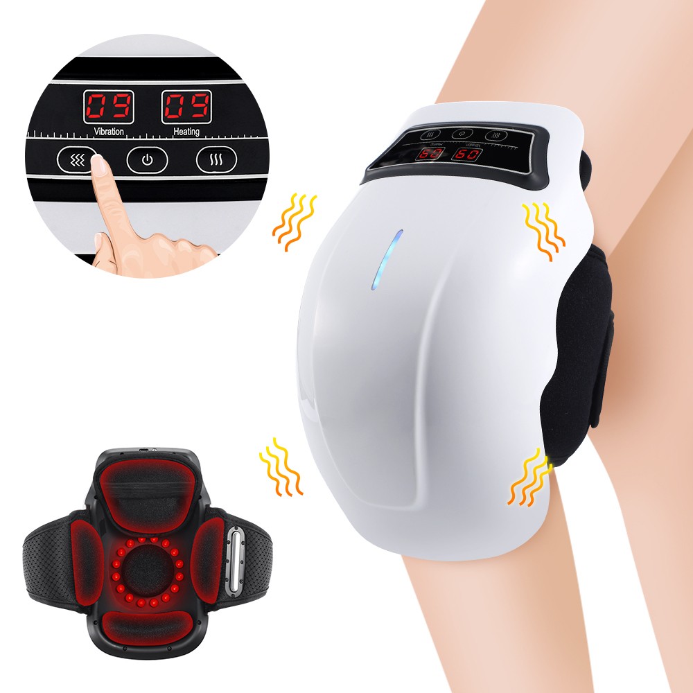 Cordless Red Infrared Light Knee Massager Vibration Knee Elbow Shoulder Massage