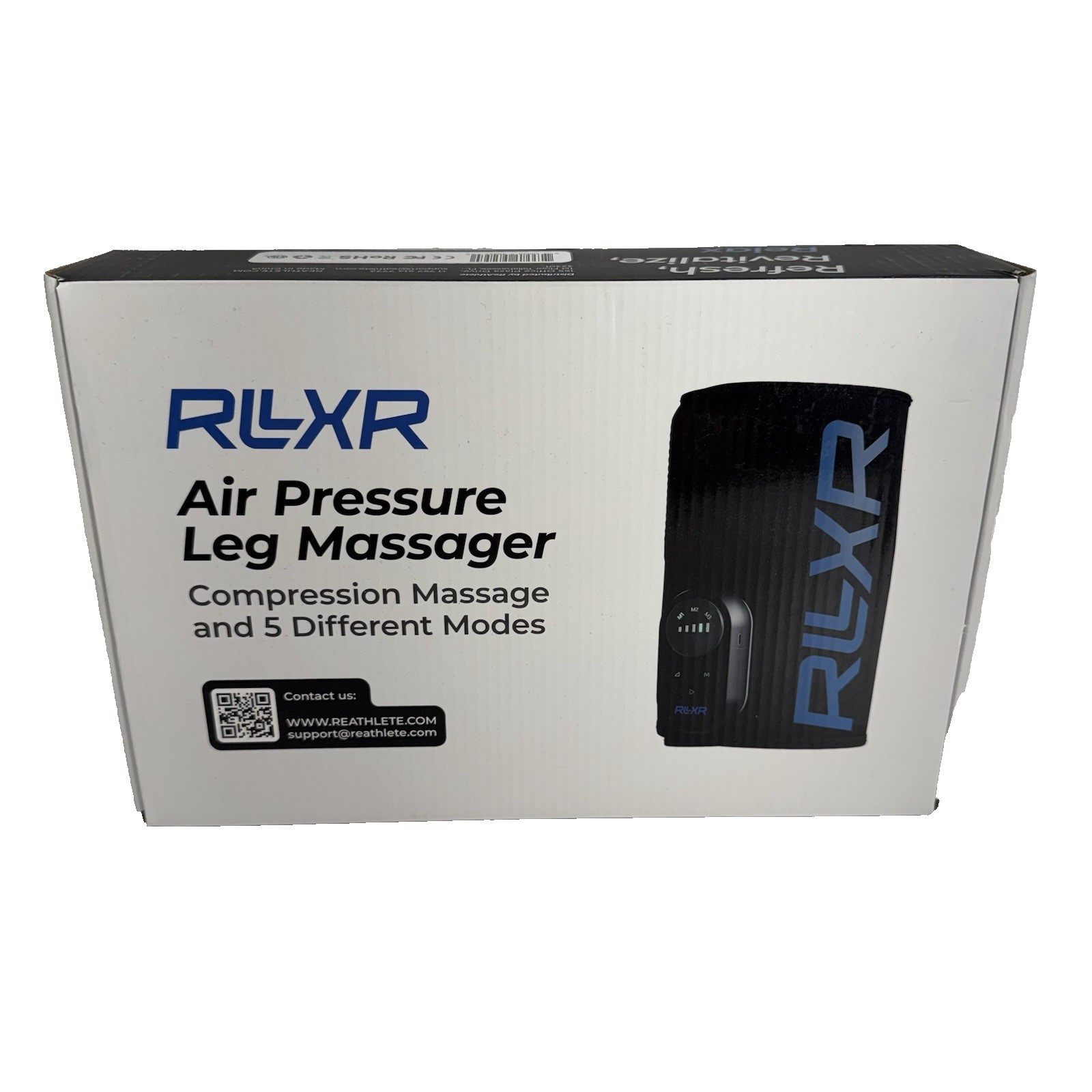 RLXR Reathlete Air Pressure Leg Massager Compression Recovery Device 5 Modes