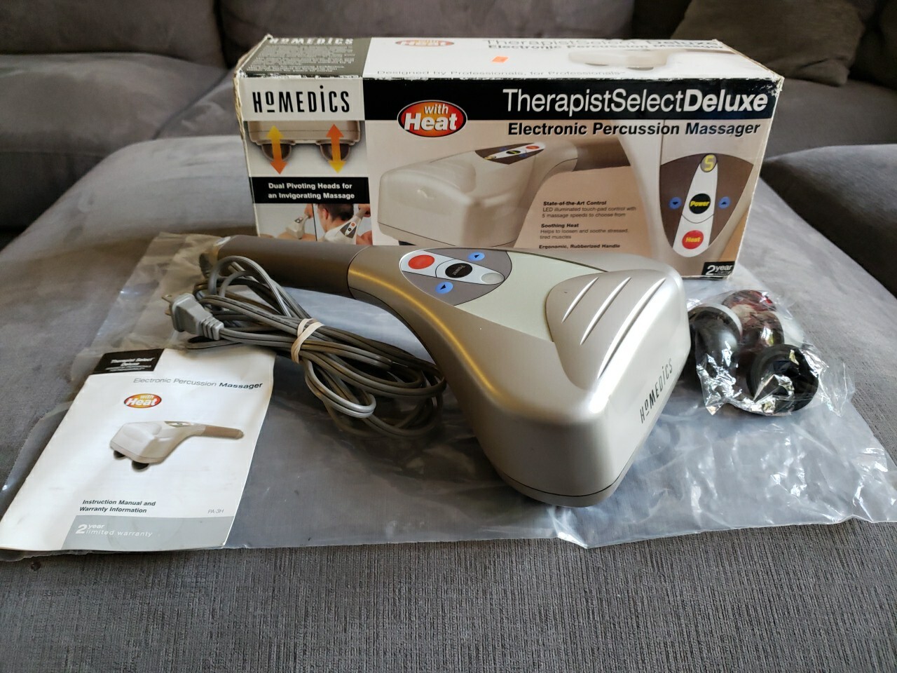 Homedics Therapist Select Deluxe Electronic Percussion Massager with Heat PA-3H