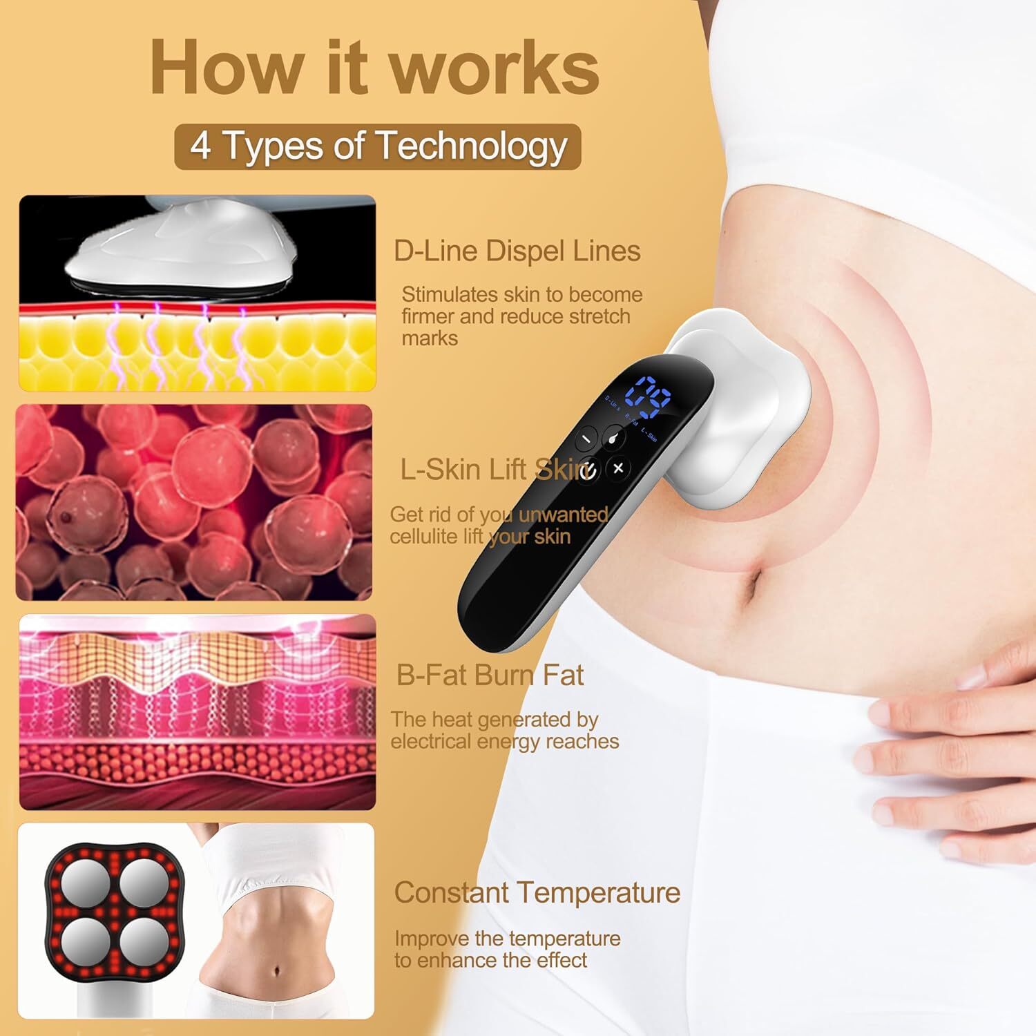 Electric Body Slimming Machine Belly Slimming Skin Tightening Body Massager