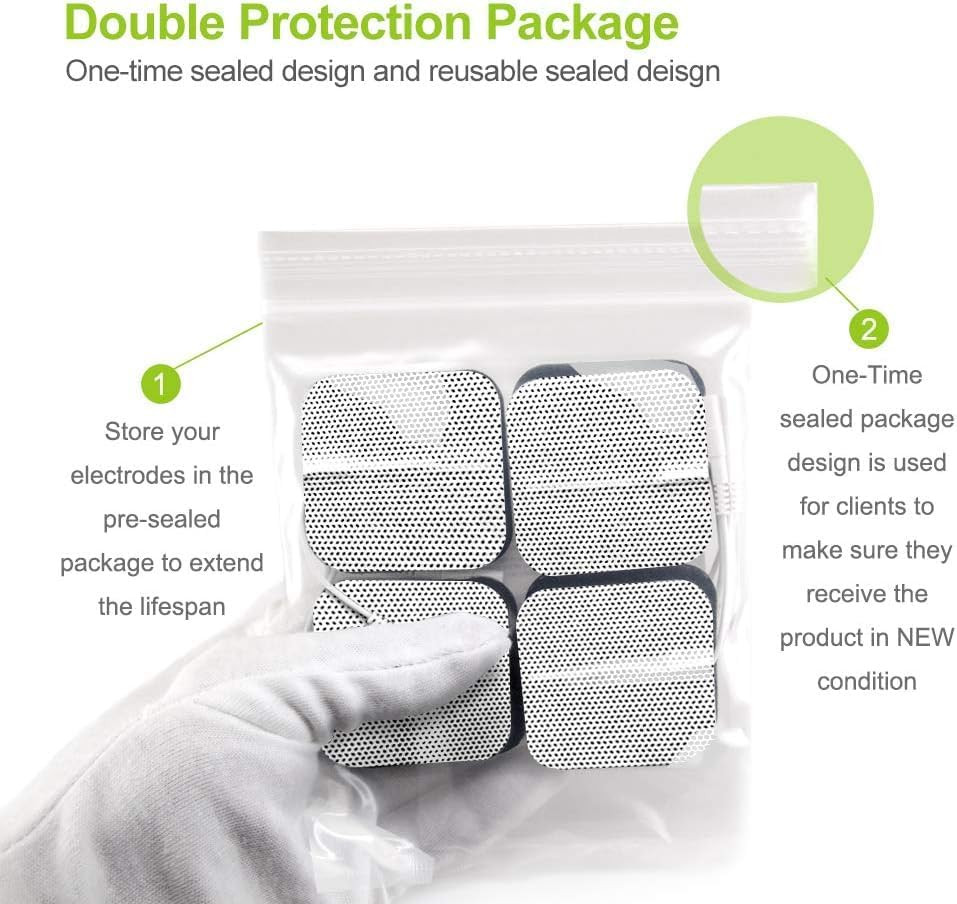 TENS Unit Pads Electrode Patches with Upgraded Self-Stick Performance A..