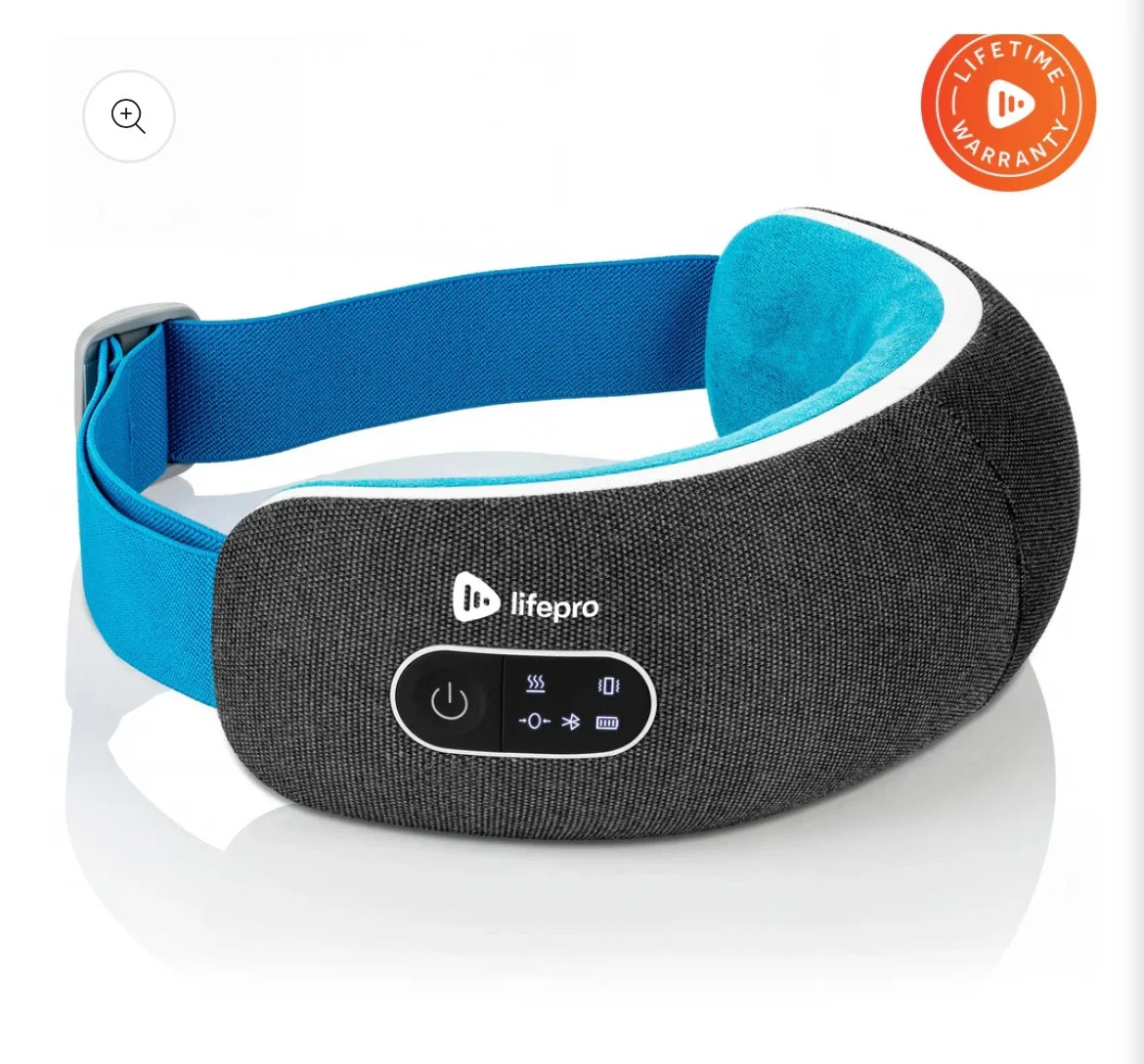 Lifepro Oculax Smart Eye Massager Bluetooth Heat Therapy Blue Black Open Box