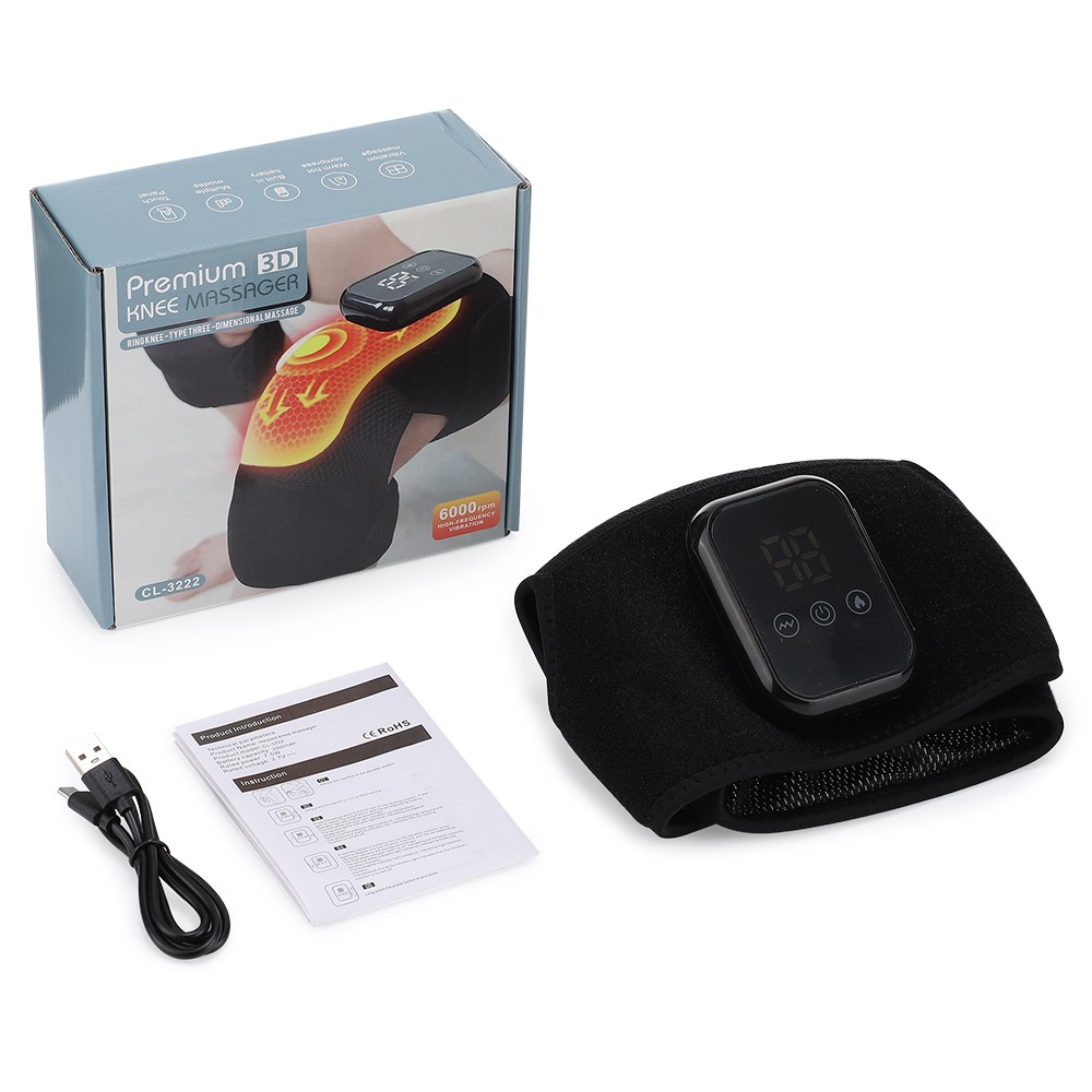 2Pack Cordless Knee Massager for Pain Relief 3 Vibration Modes, 3 Heating Levels
