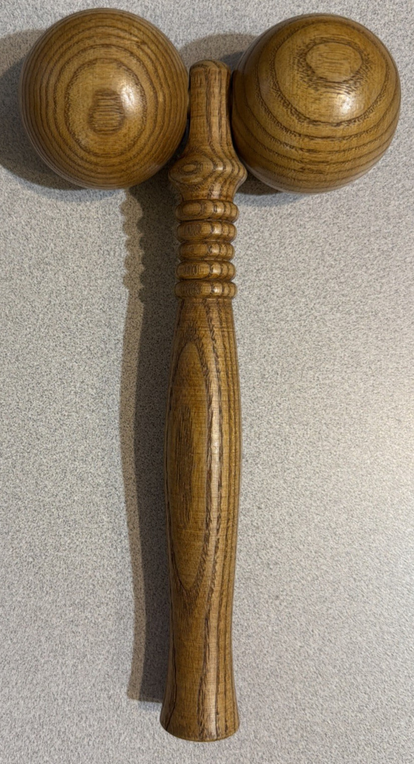 Vintage Wooden Back Massager Roller Rolling Balls with Handle for Sore Muscles