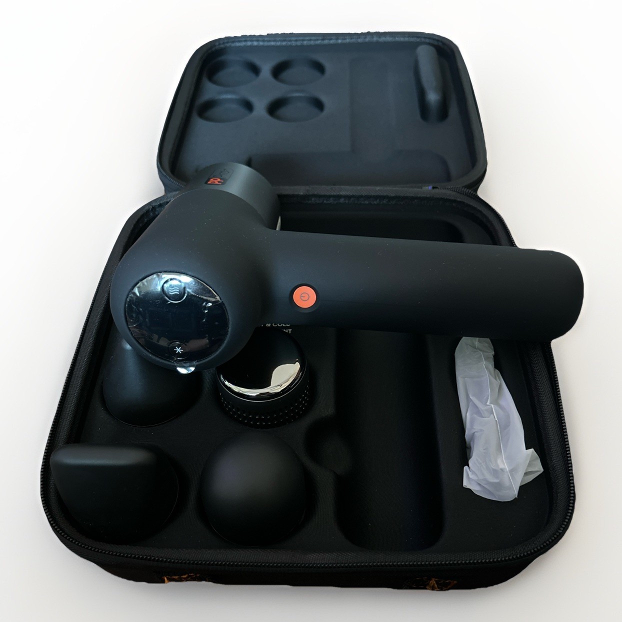 Sharper Image PowerBoost Pro+ Hot or Cold Percussion Massager Gun – Black