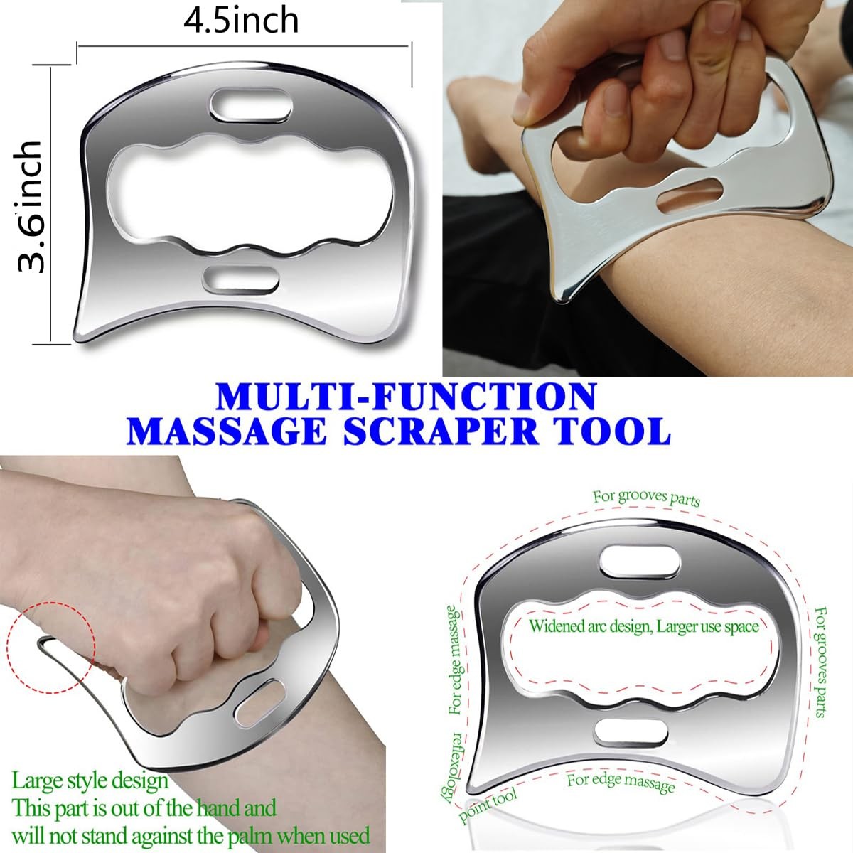 7 in 1 Stainless Steel Muscle Scraper Tool Set, IASTM Tool,Scraping Massage T…
