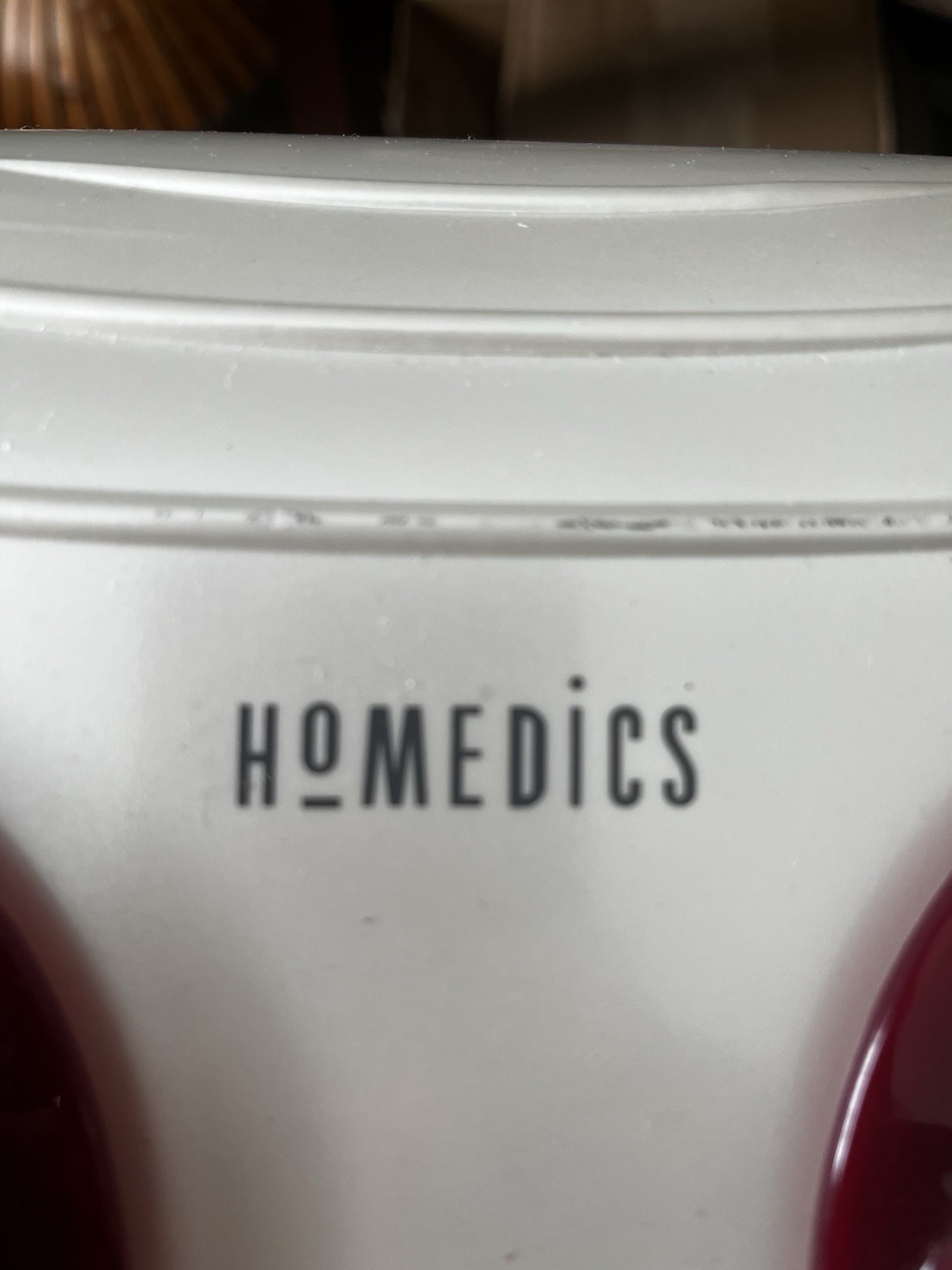 Homedics FM-S White Red Rotating Massage Mechanism Shiatsu Foot Massager Tested