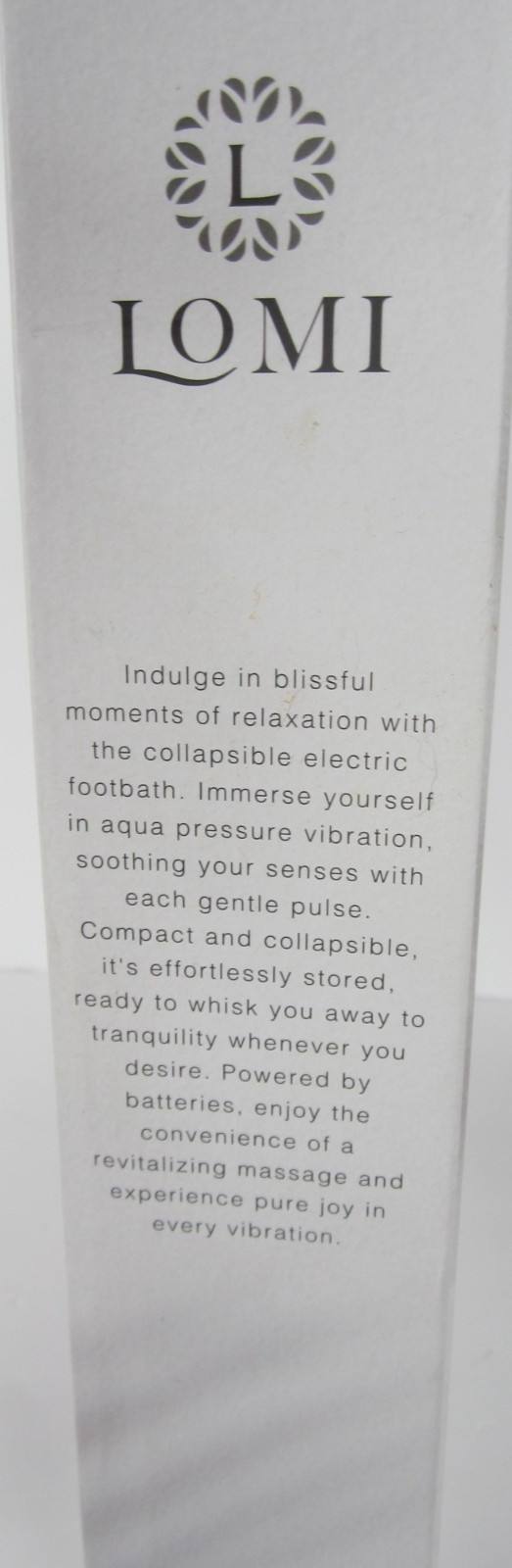 Lomi Collapsible Footbath With Vibration And Massage Nodes Battery Operated NEW