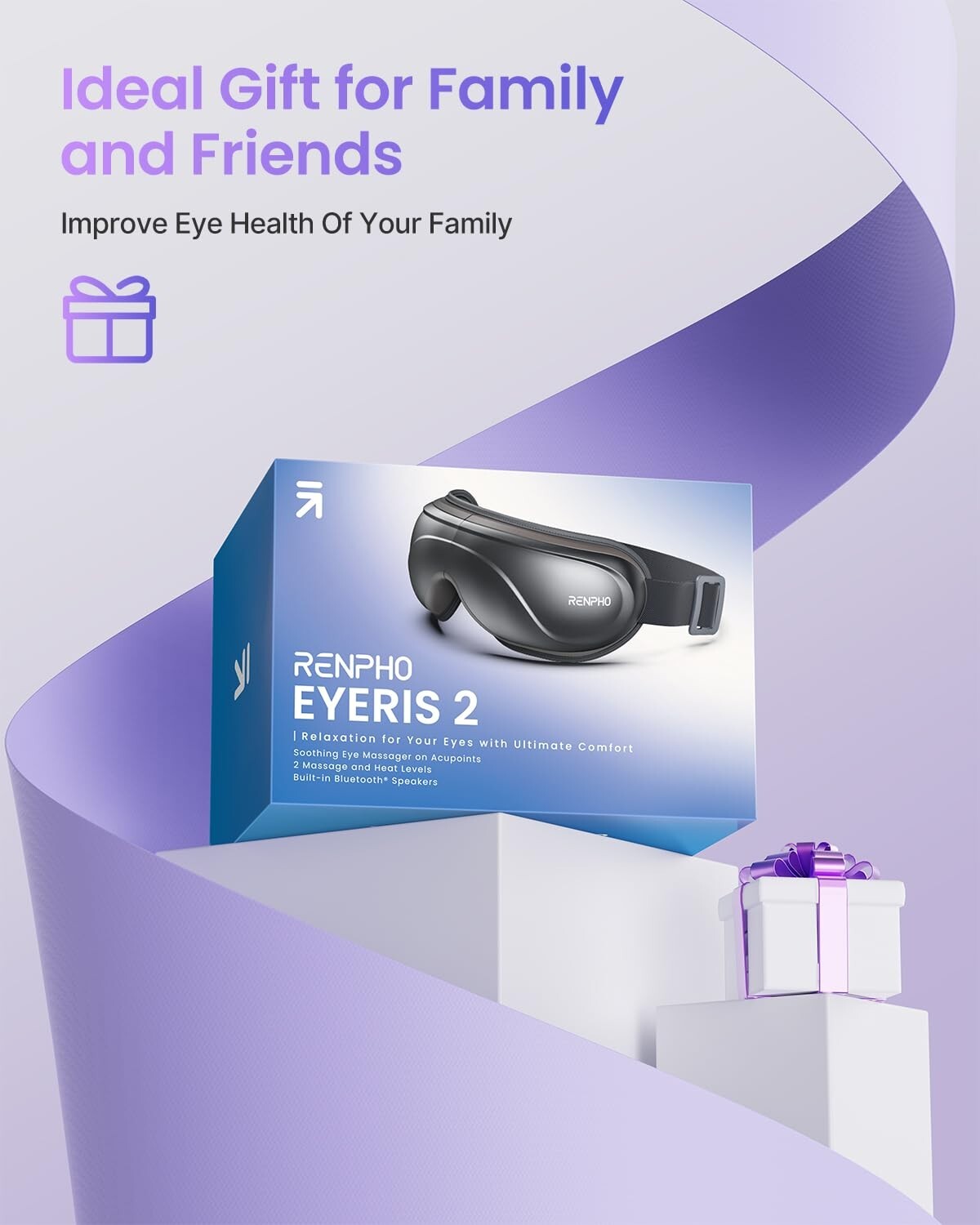 RENPHO Heated Eye Massager for Migraines Relief Eye Strain Dry Eye Gift for Mom