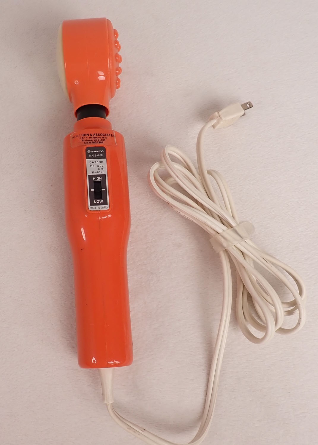 Vintage SANYO DA2500 Handheld Massager Vibrator 2 Speed Made in Japan Tested