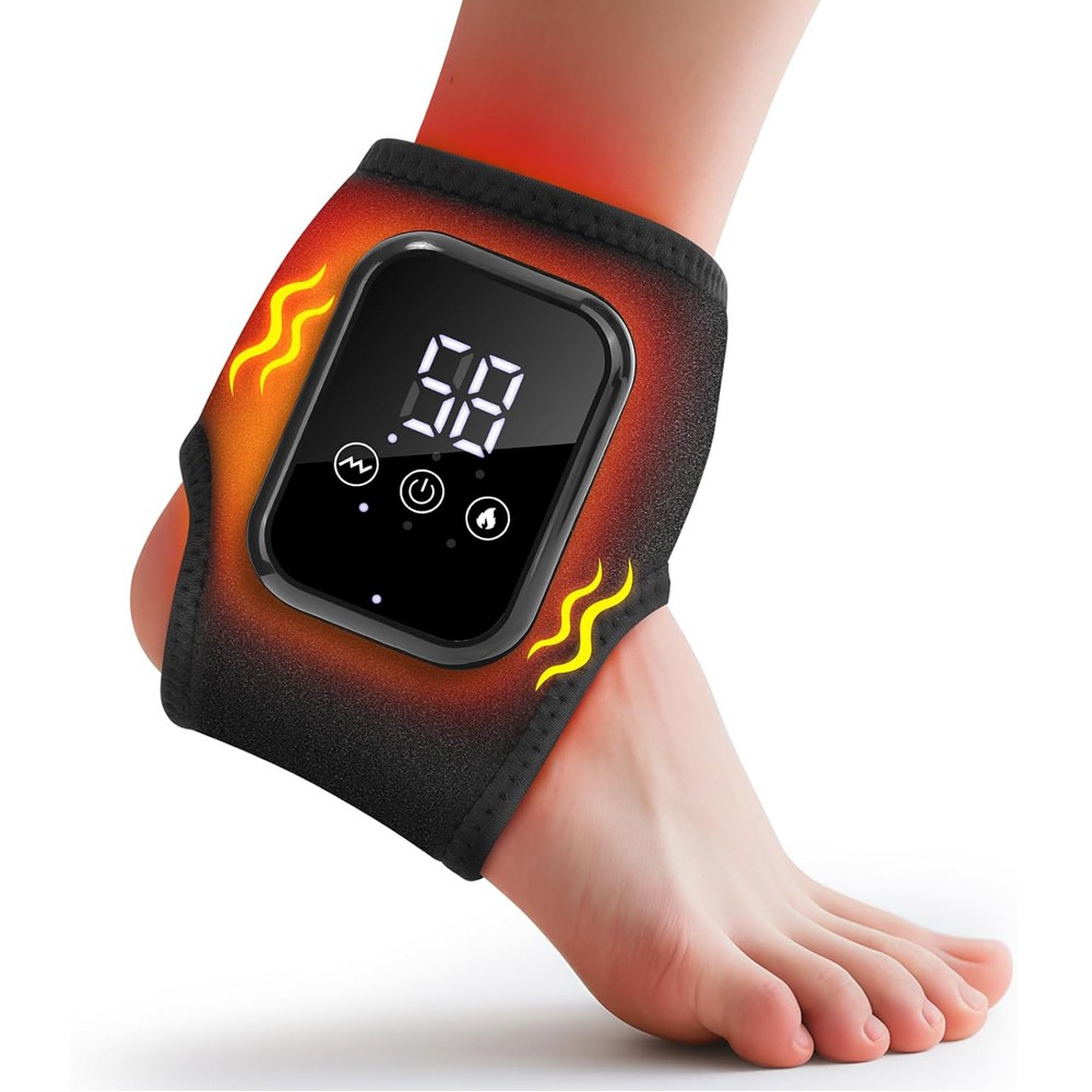 Foot Ankle Vibration Massager 3-speed Infrared Hot Compress Therapy Pain Relief