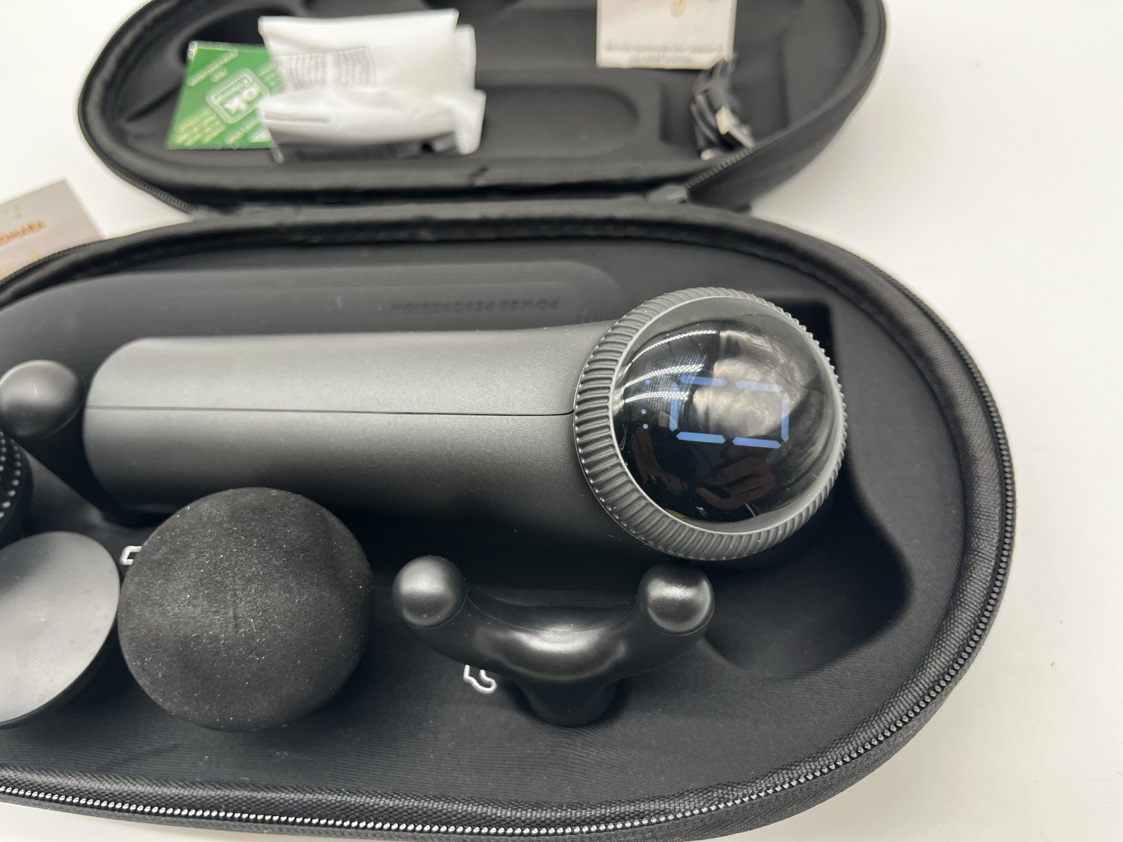Sharper Image Power Percussion Massager Hot Cold Reach Deep Tissue Kit Set