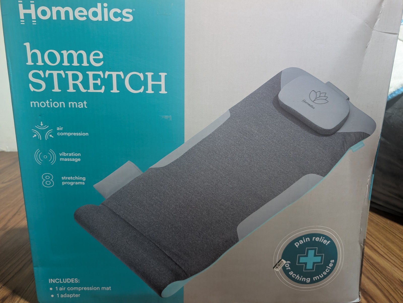 HoMedics homeSTRETCH Motion Massage Mat Air Compression Vibration Gray Remote