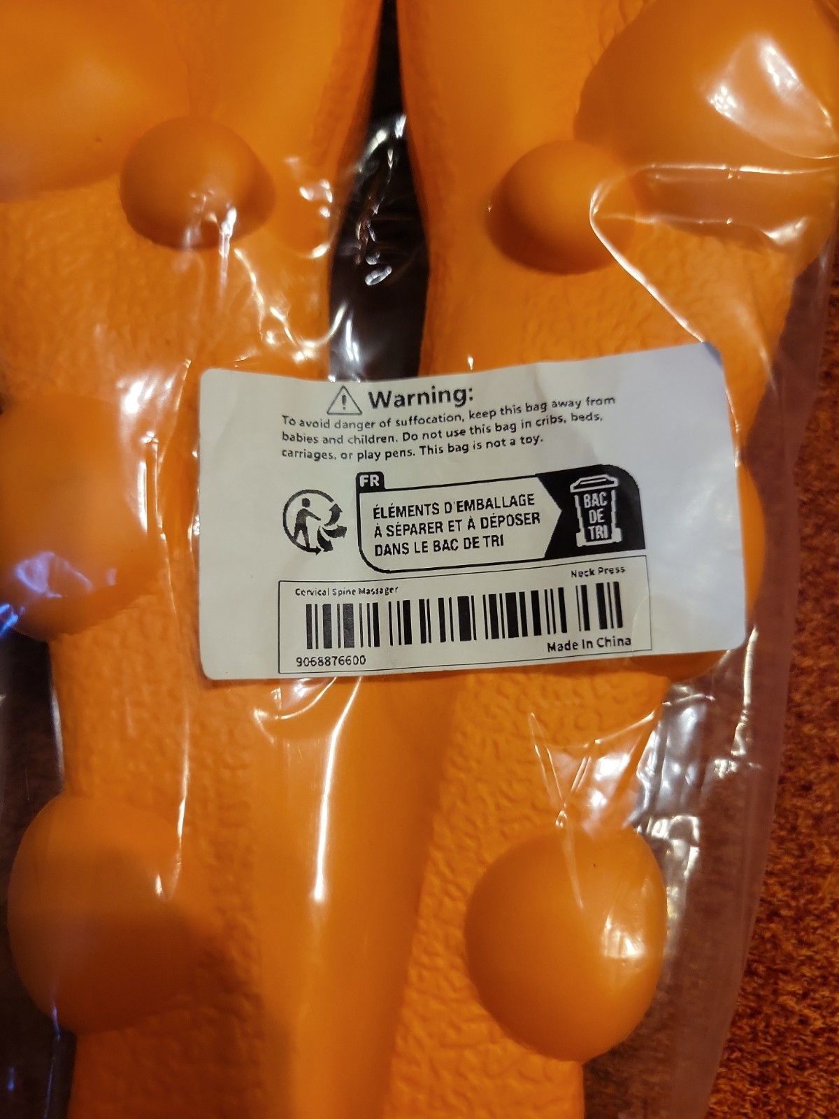 Orange Lobster Trapezius Upper Back Trigger Point Massager / Neck Stretcher ⬆️