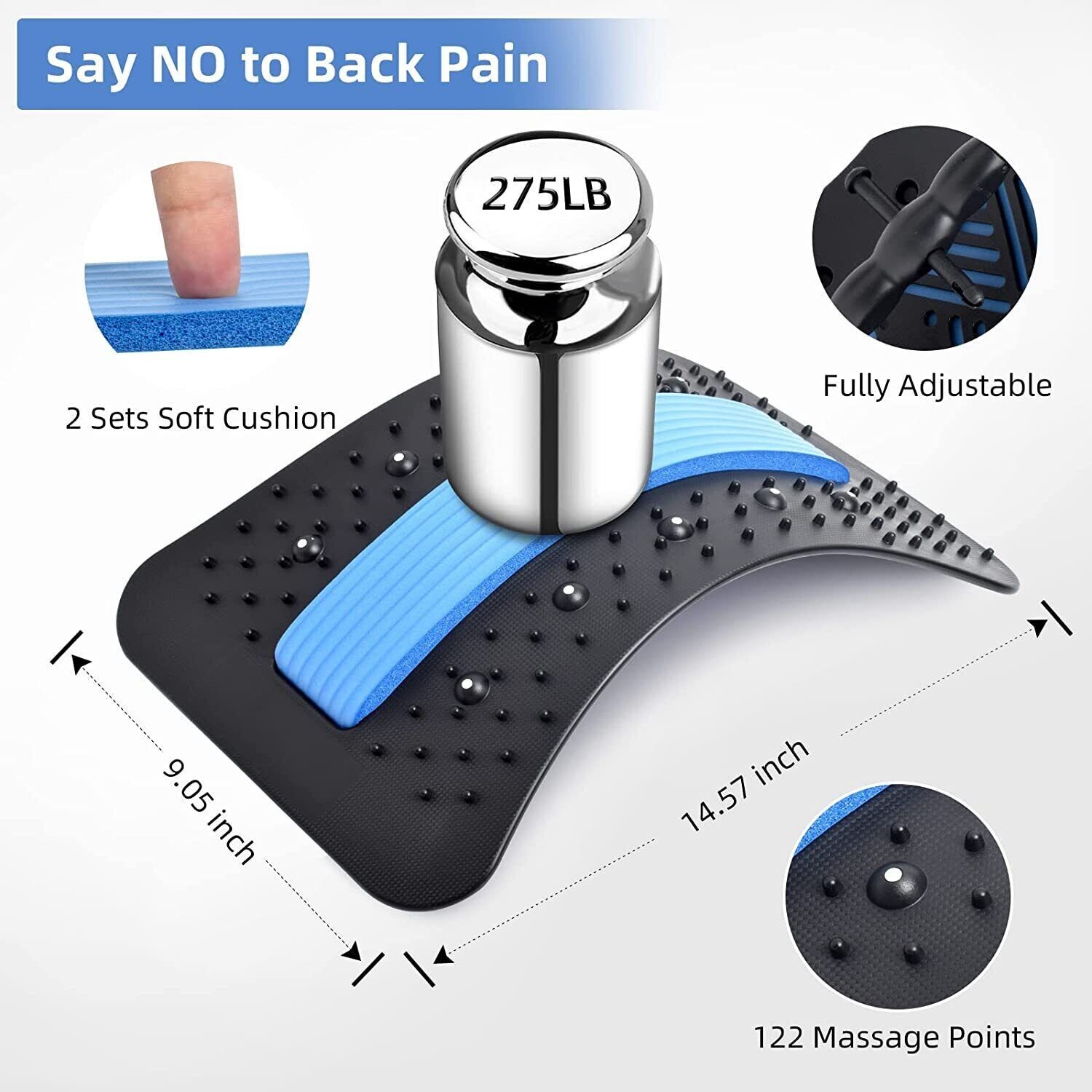 Back Stretcher, Popper Spine Upper Lower Back Pain Relief Cracker Device Lumbar