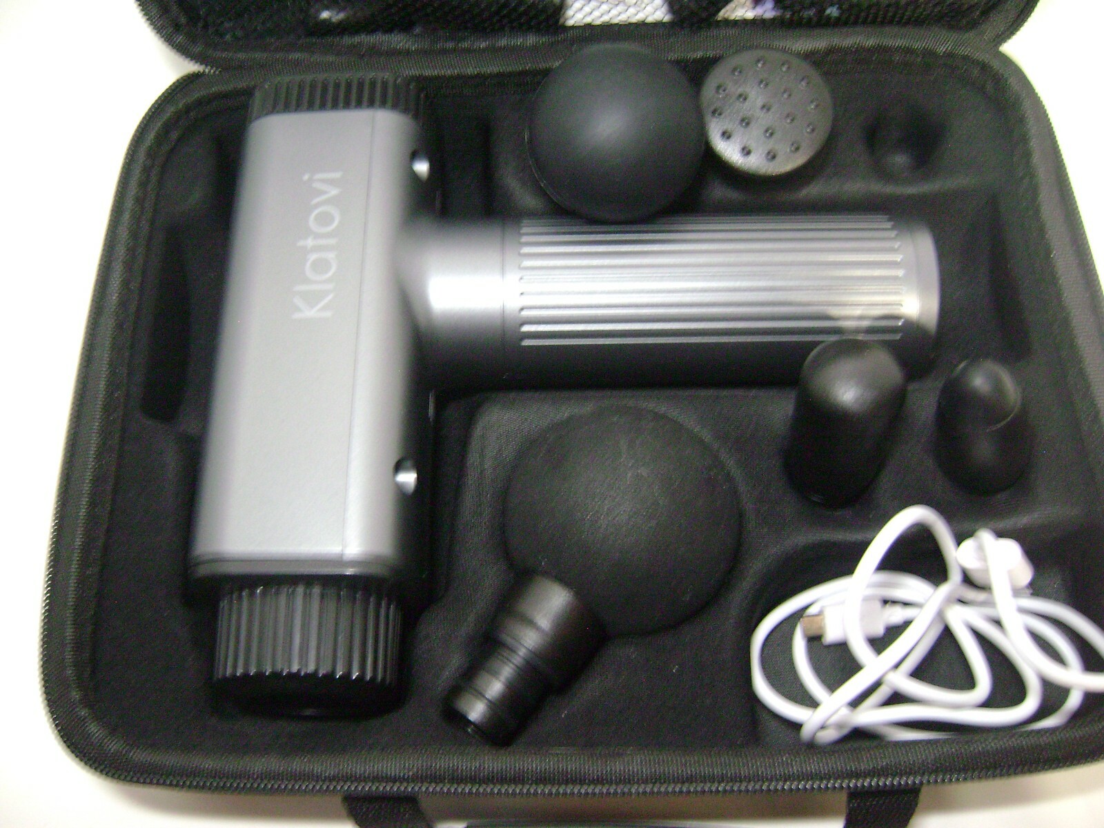 KLATOVI Massage Gun 30 Speed Deep Tissue Relaxation Cordless Handheld W/ 8 heads