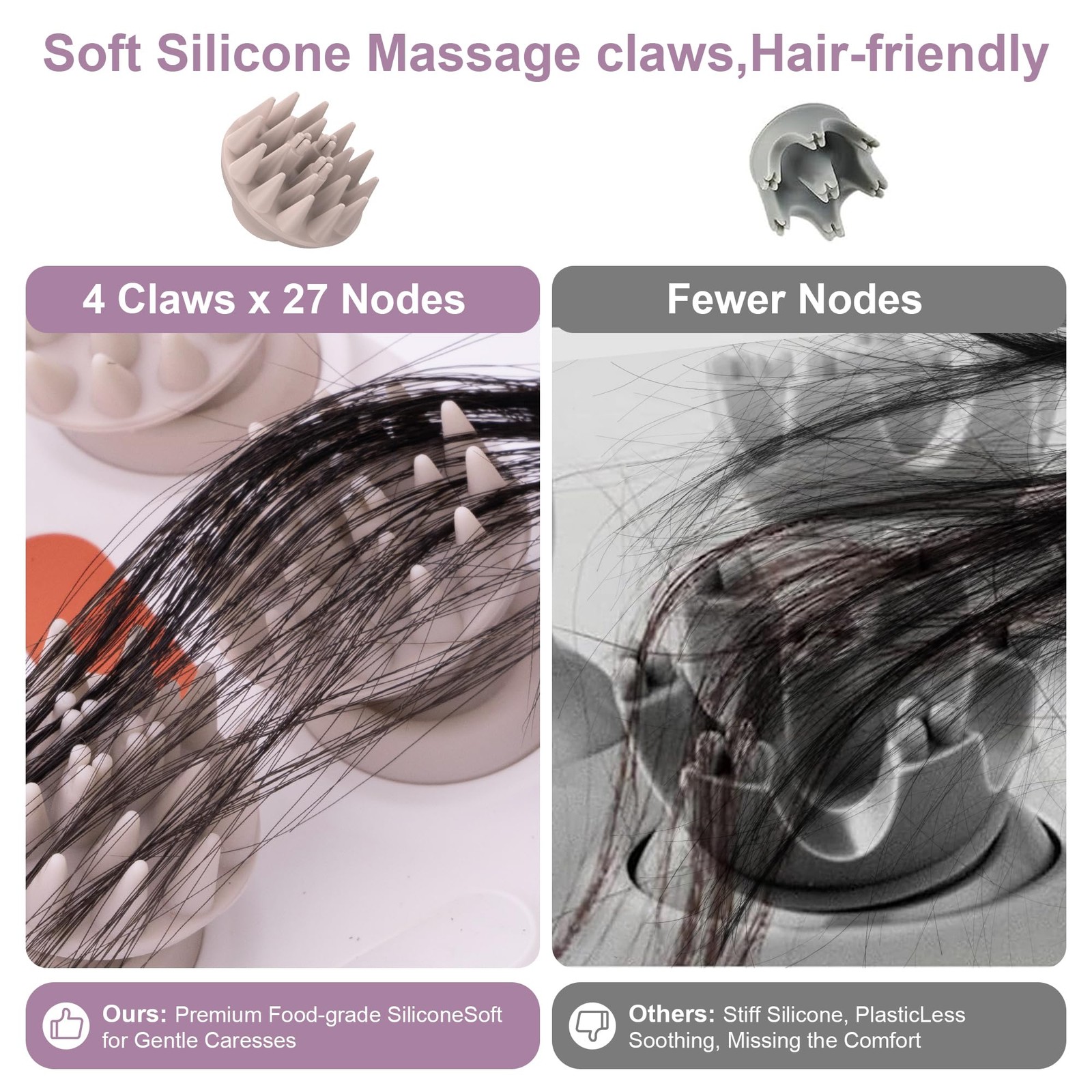 AIBOKEE Electric Scalp Massager, Portable Head Stress Relax,IPX7 Waterproof R…