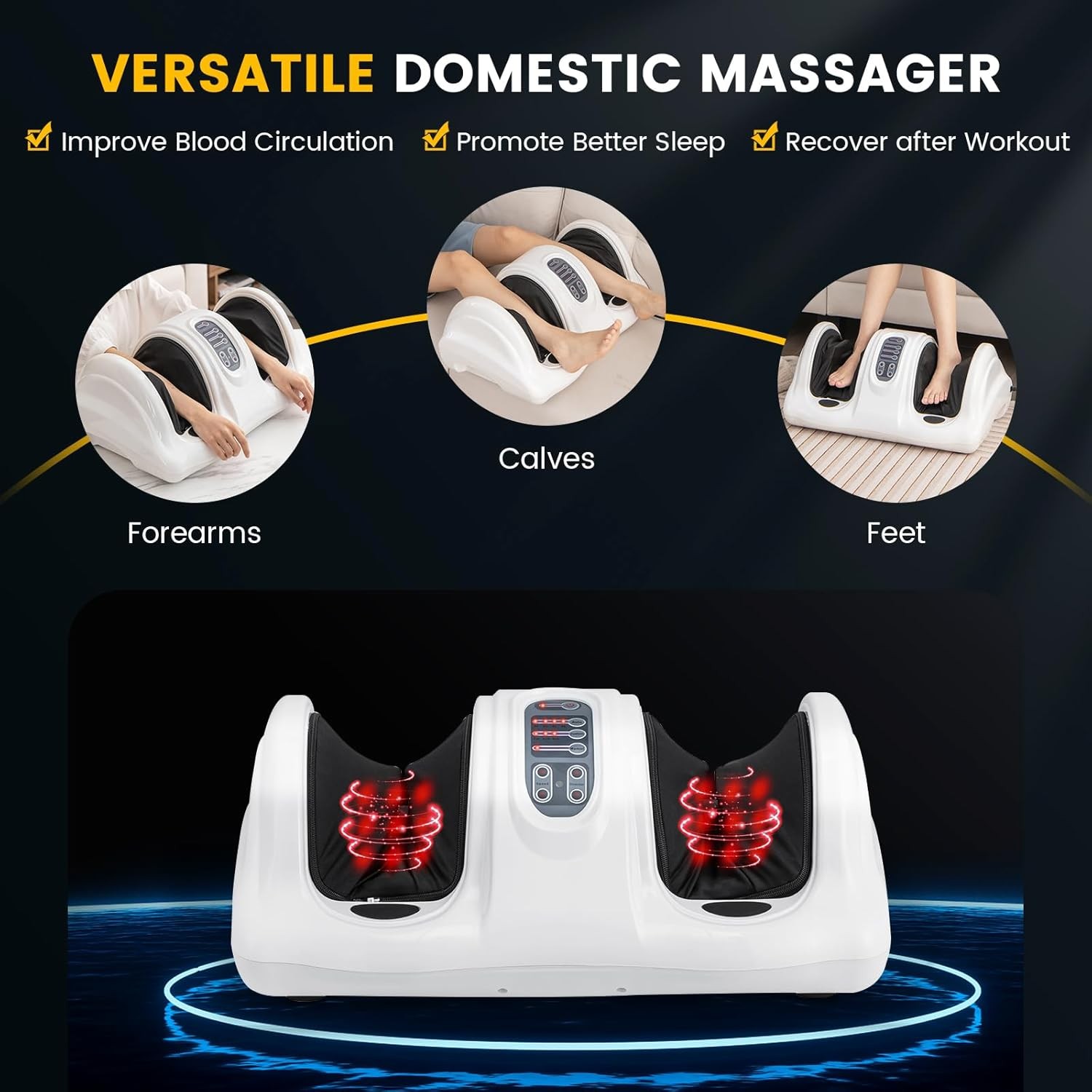 COSTWAY Foot Massager Electric Shiatsu Leg Calf