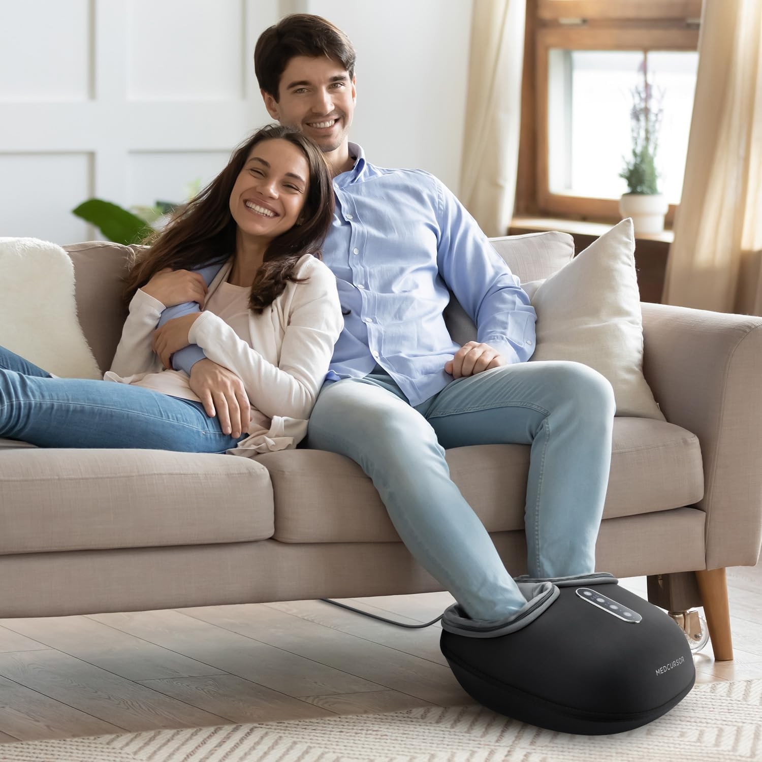 Medcursor Foot Massager Machine Heat Feet Massage Delivers Relief For Tired