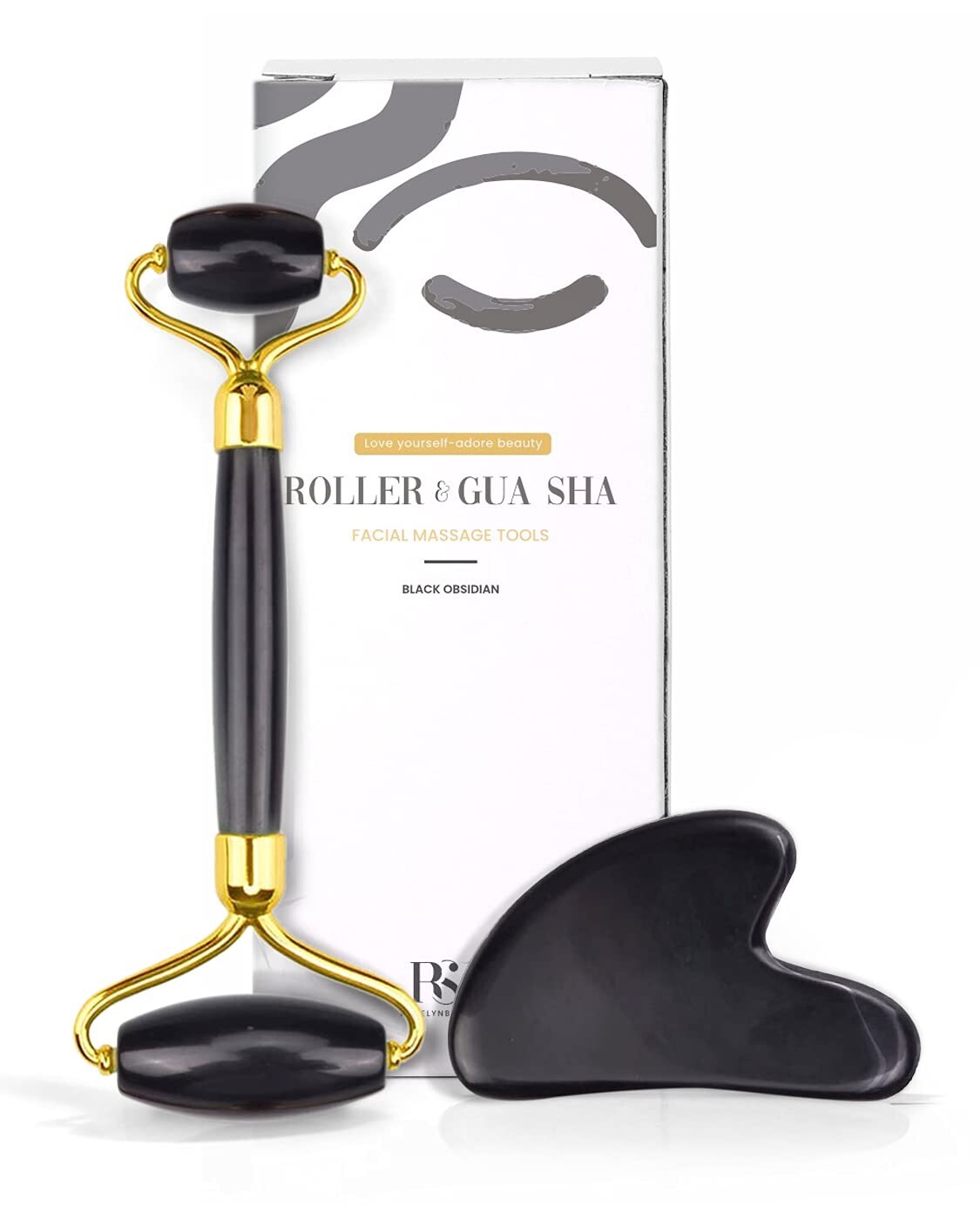 ROSELYNBOUTIQUE Jade Roller Gua Sha Facial Tools Set Beauty Skin Face Massage