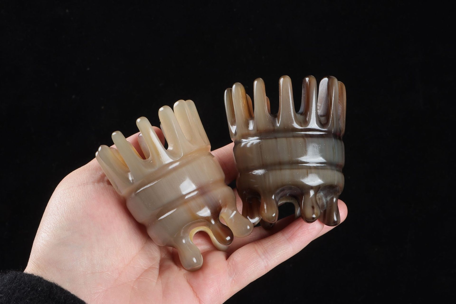 牛角按摩梳 Yak Horn Head Massage Comb Meridian Massage Anti static
