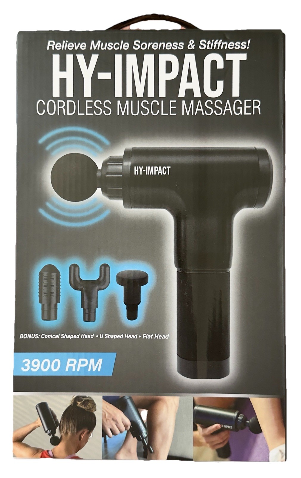Parts Only HY-Impact Muscle Massager CHARGER Conical Head U Shaped Flat Round