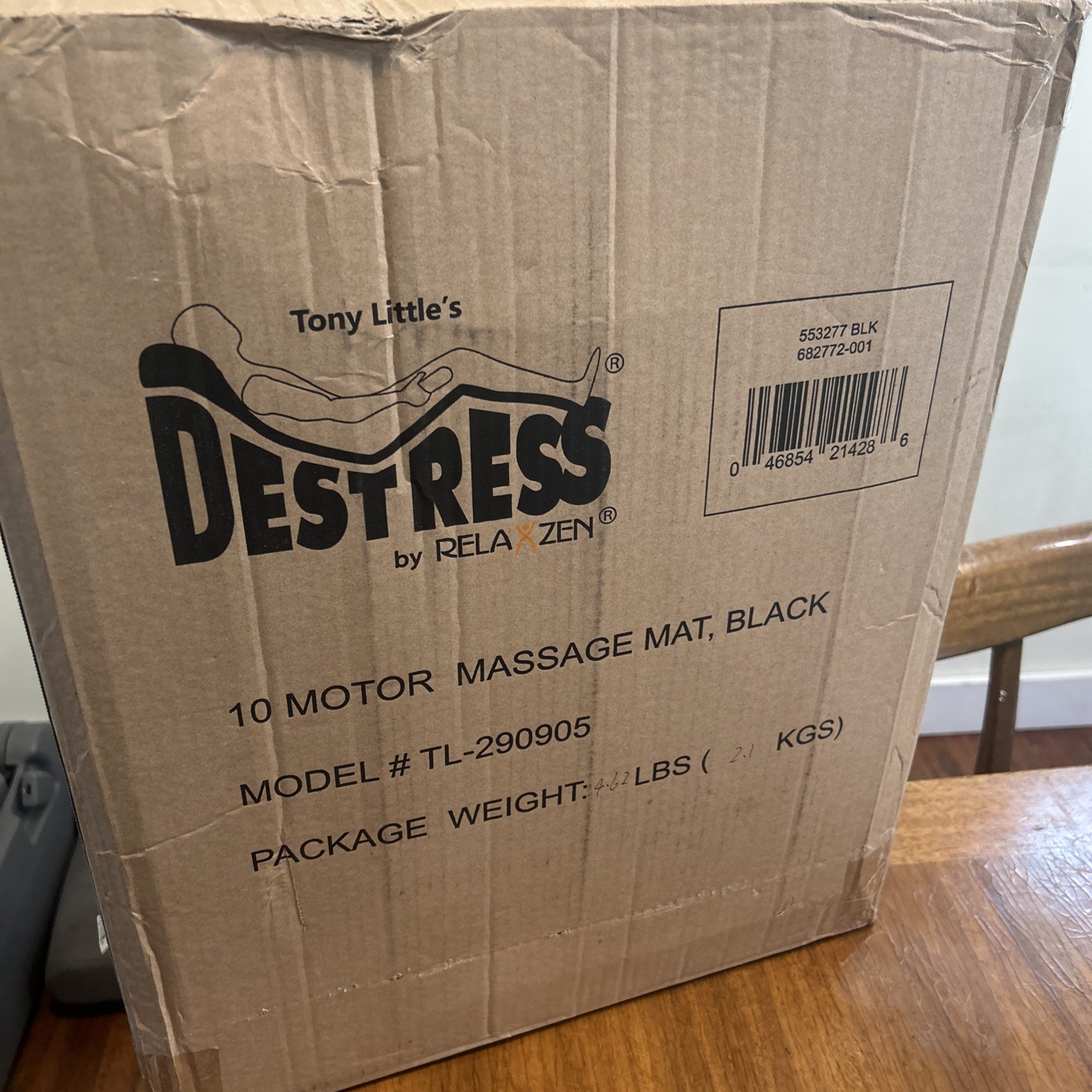 NIB Tony Little’s Destress by Rela Zen 10 Motor Massage Mat Black