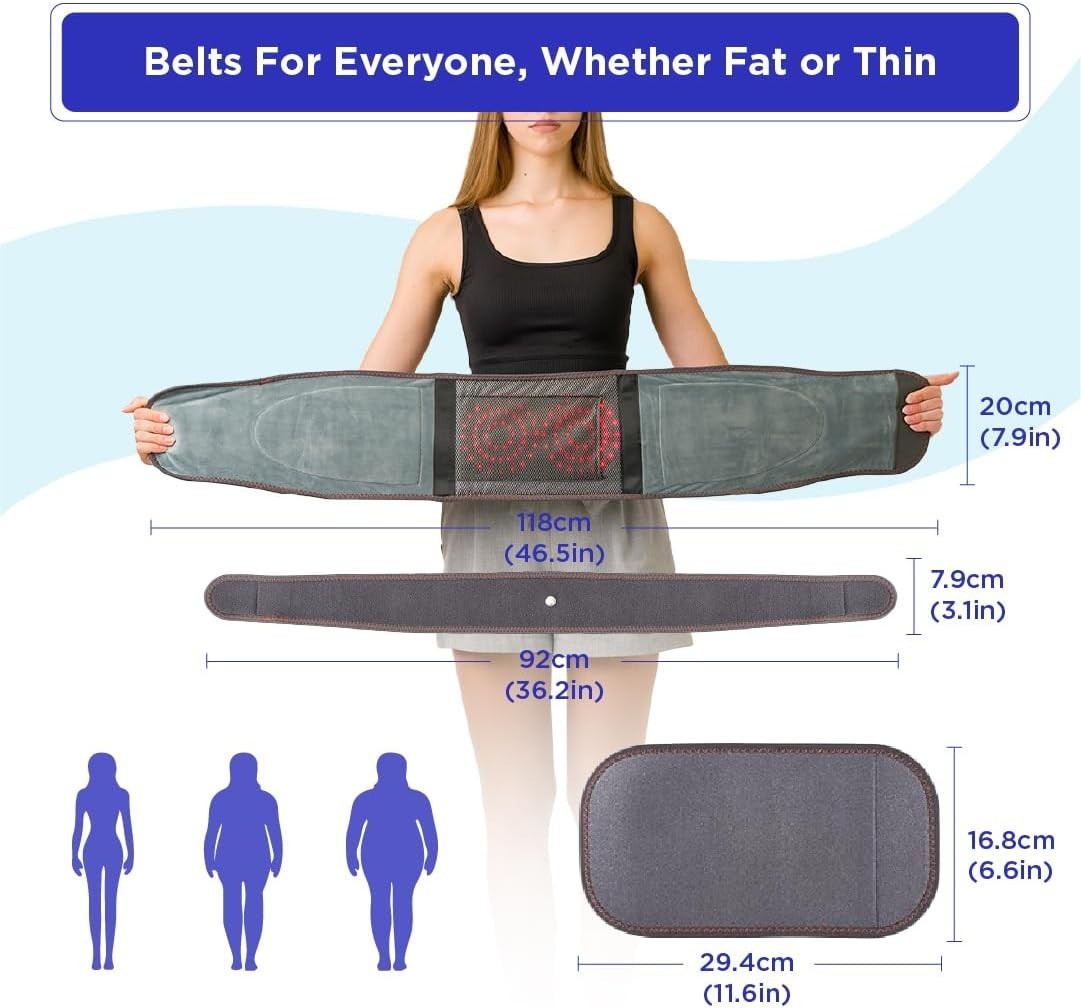 Cordless Heating Pad for Back Hatch Belt Massager with 3 Vibration and 3 Heat…