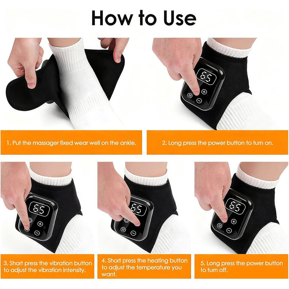 Electric Foot Massager 3-in-1 Warming Wrap – Relax & Renew Foot & Ankle Massager