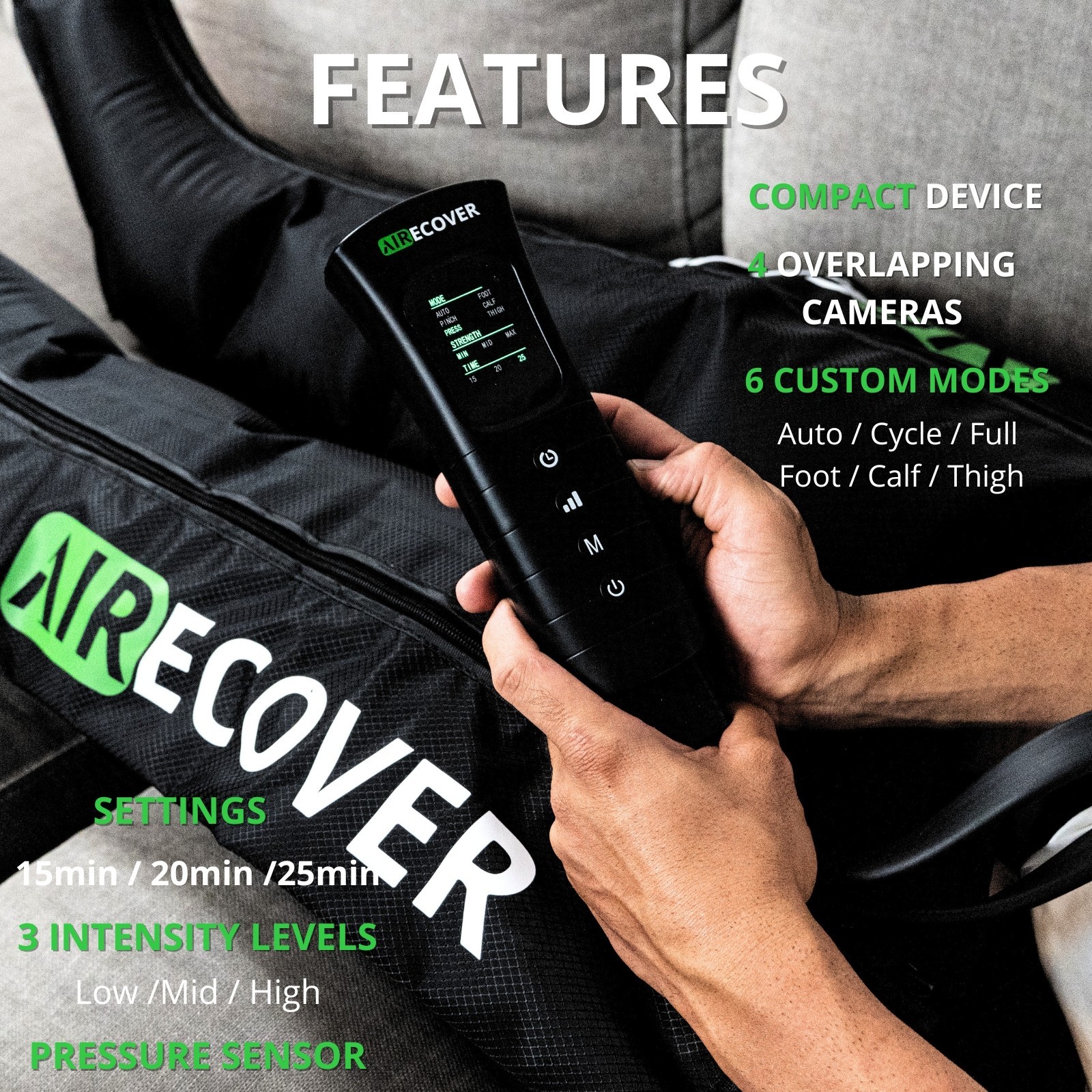 Leg Compression Massager for Circulation, Lymphatic Drainage Recovery System