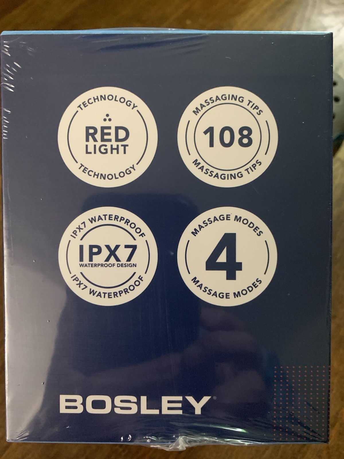 BOSLEY Cordless Deep Scalp Massager Red Light Electric Head Massager