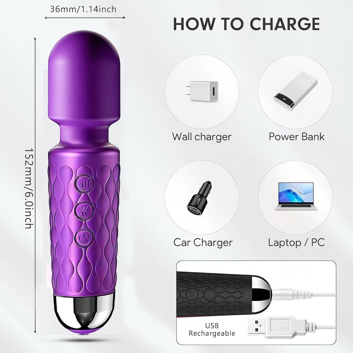 Stylish Portable Cordless Massager – Perfect Gift for Couples & Wellness Lovers