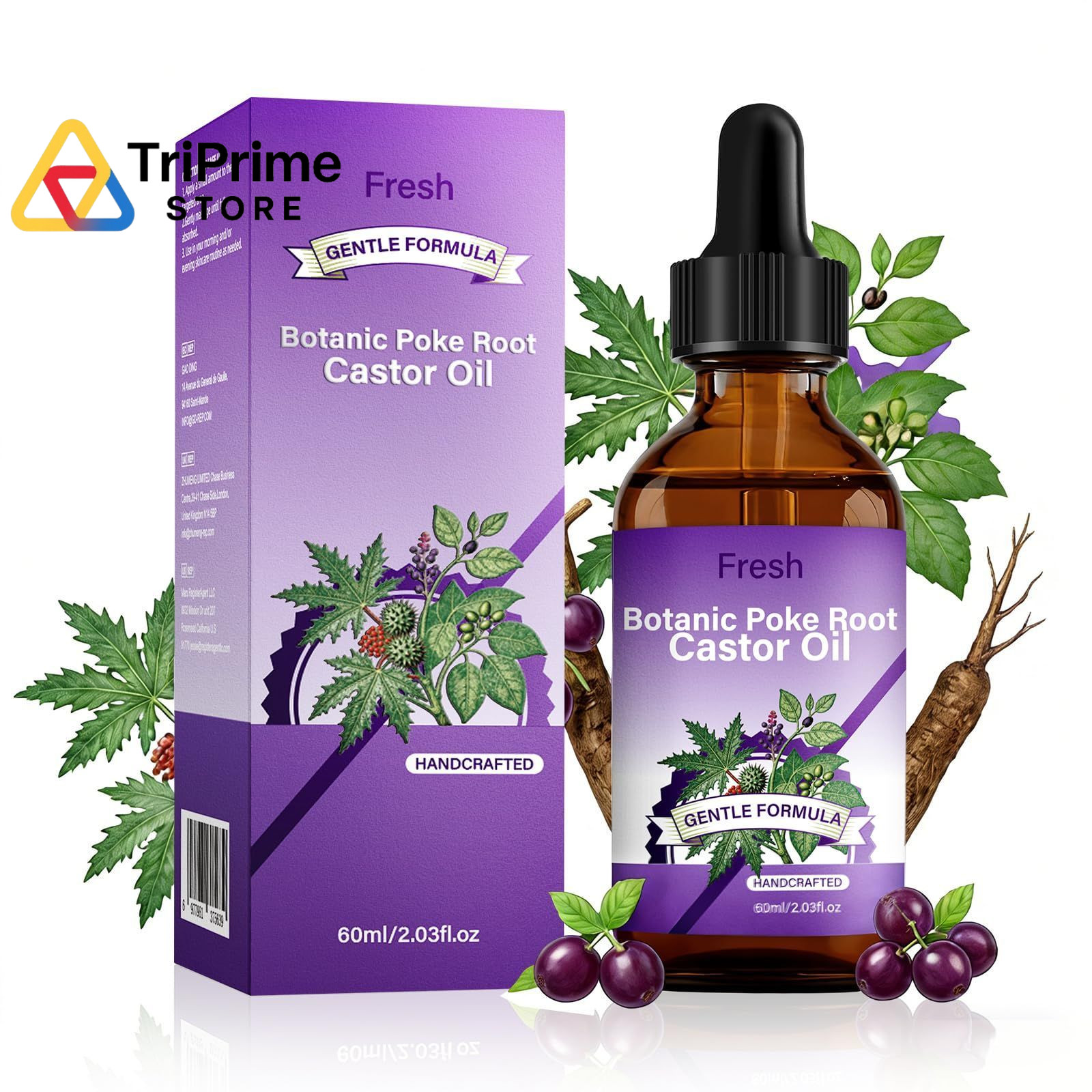 Poke Root & Castor Oil – Natural Herbal Massage 2.03 Fl Oz (Pack of 1)