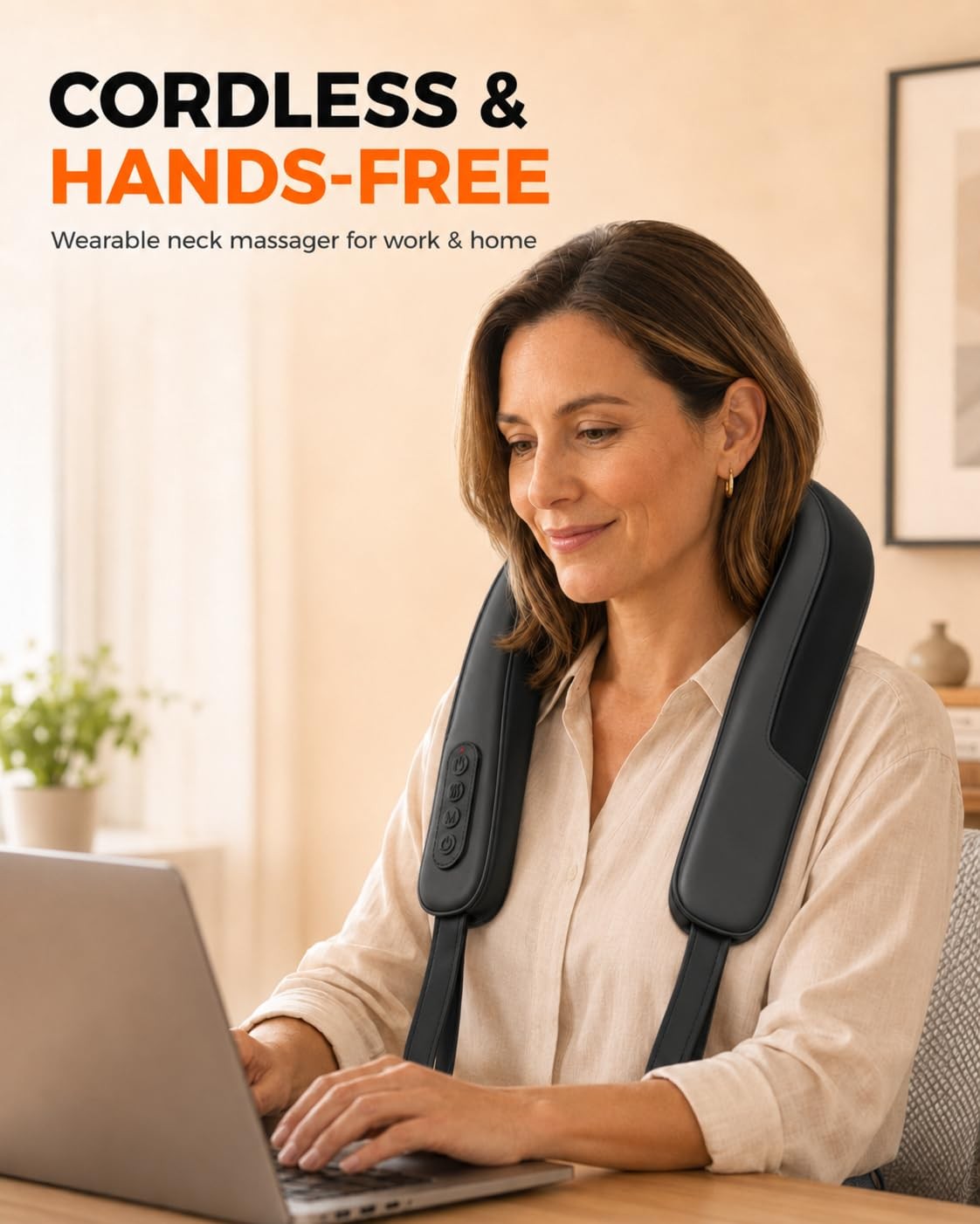 CooCoCo Larger Size Neck Massager with Heat, FSA Approved Shoulder Massager, …
