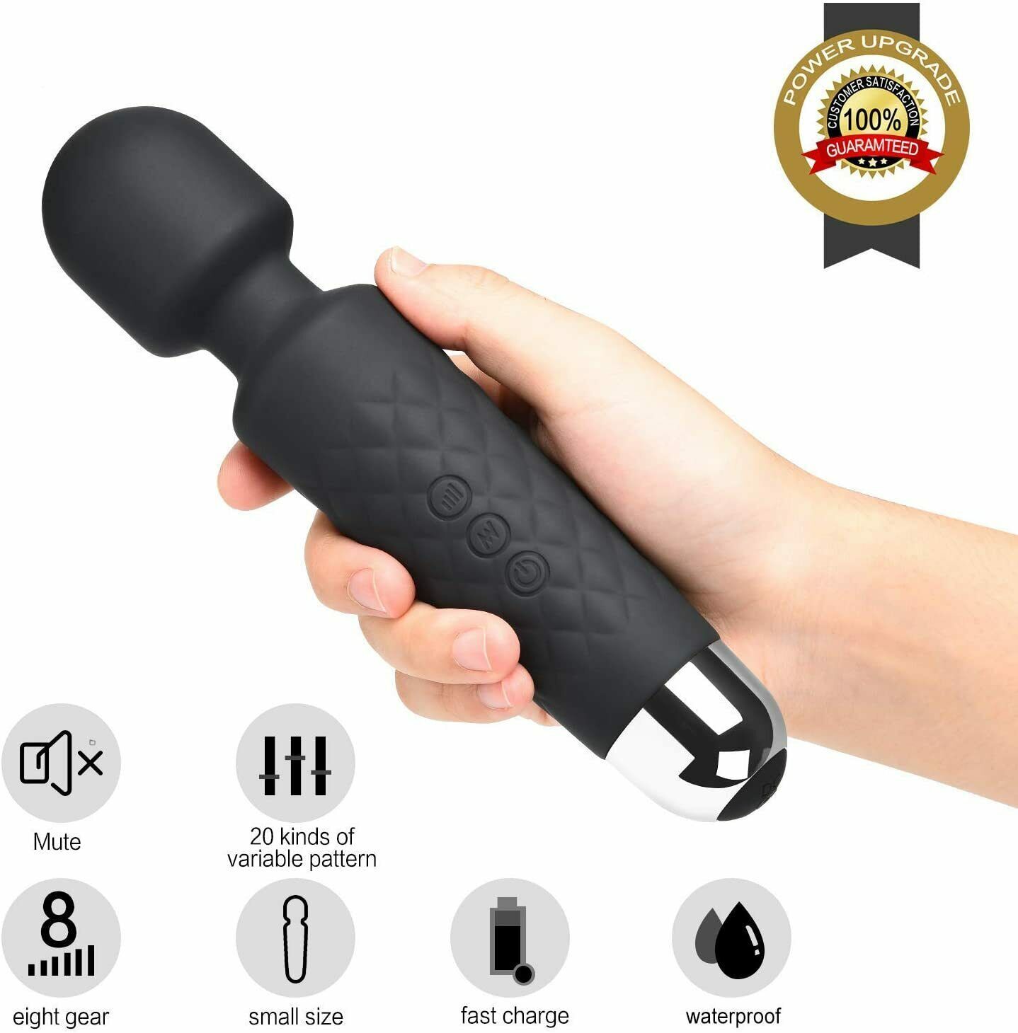 Mini Multi-Speed Magic Massager Wand Massage Powerful Full Body USB Rechargeable