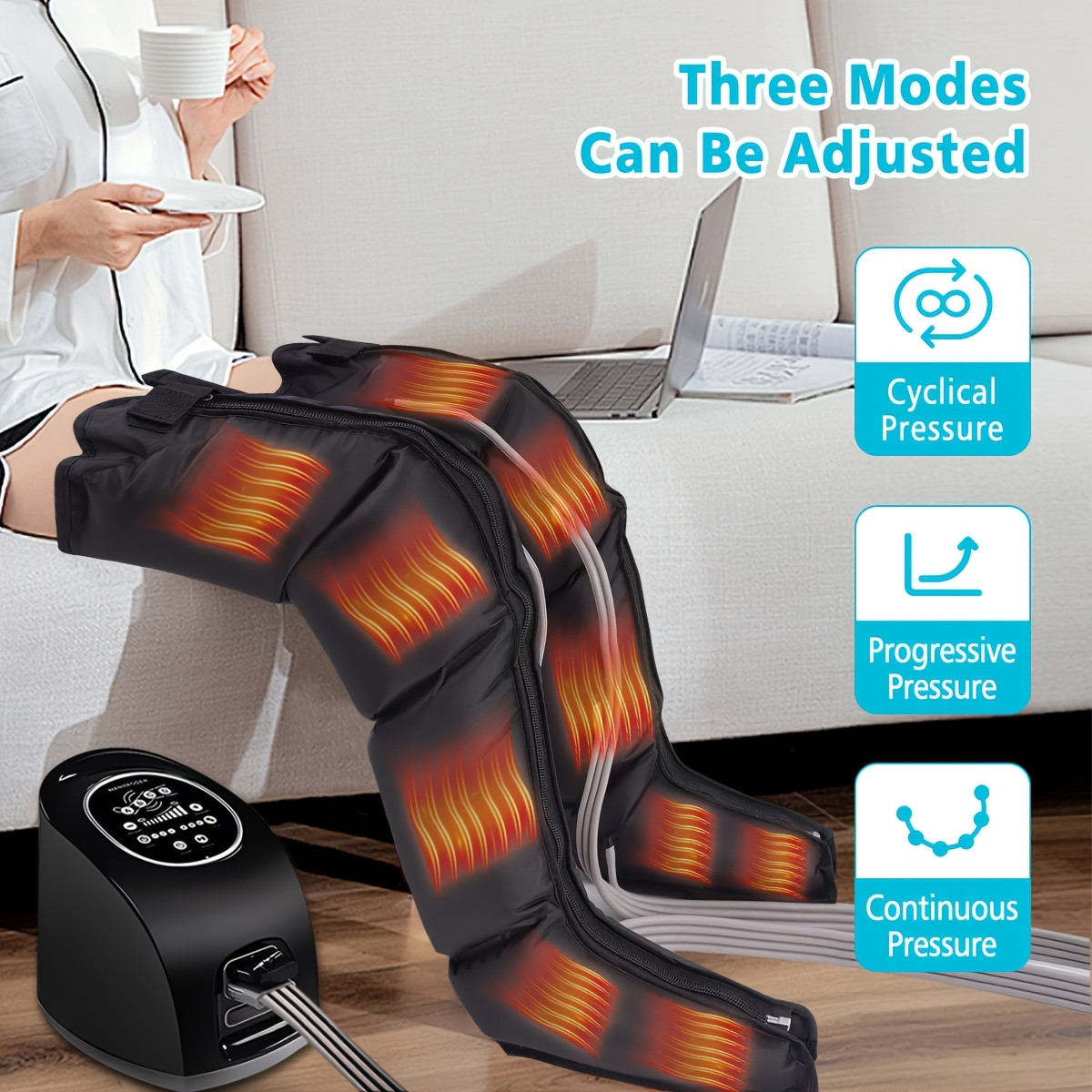 Pneumatic Compression Leg Massager Machine Pump Boots For Lymphedema Recover