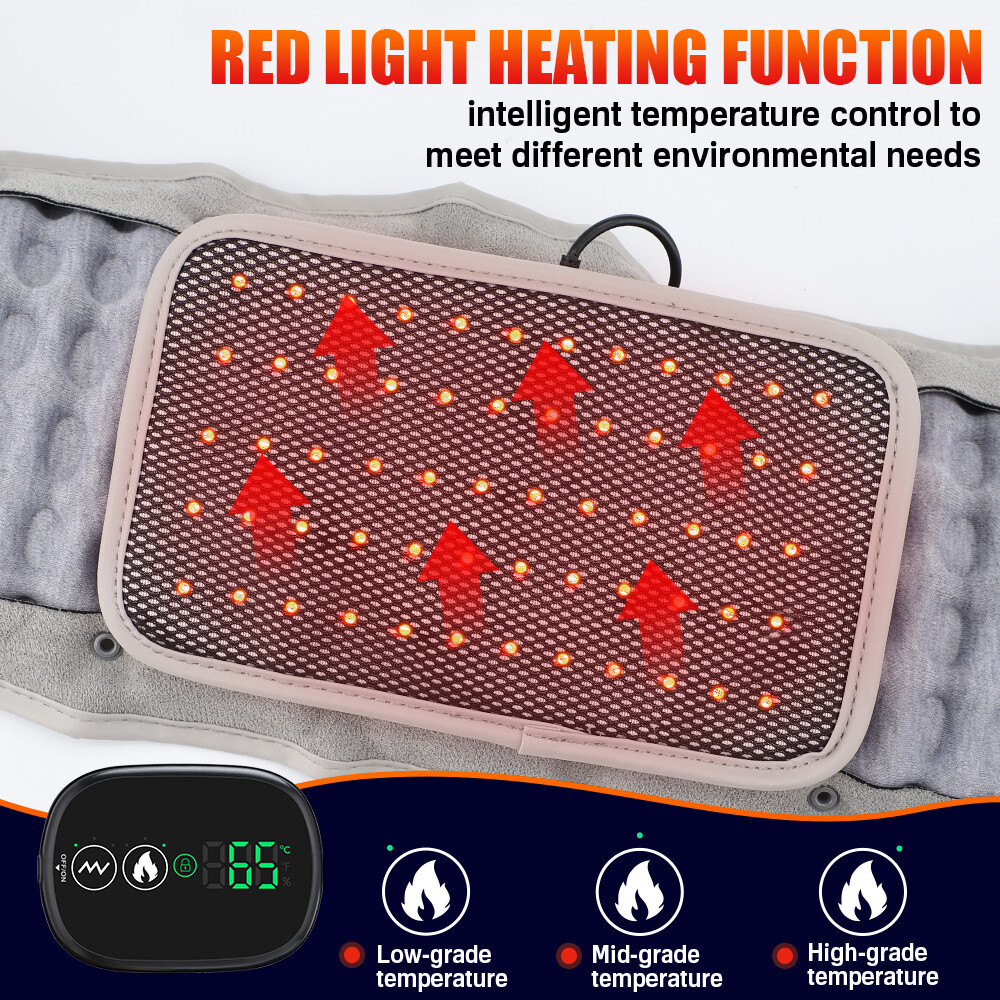 Inflatable Decompression Back Belt with Red Light Heating and Vibration Massager