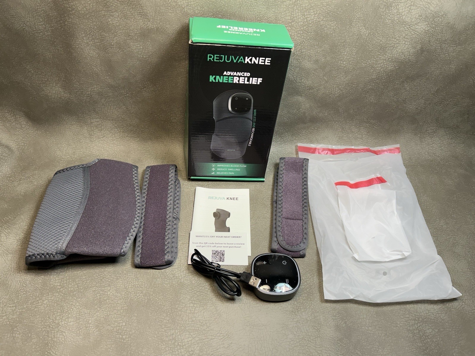 RejuvaKnee Advanced Knee Relief Wireless Heat Massager