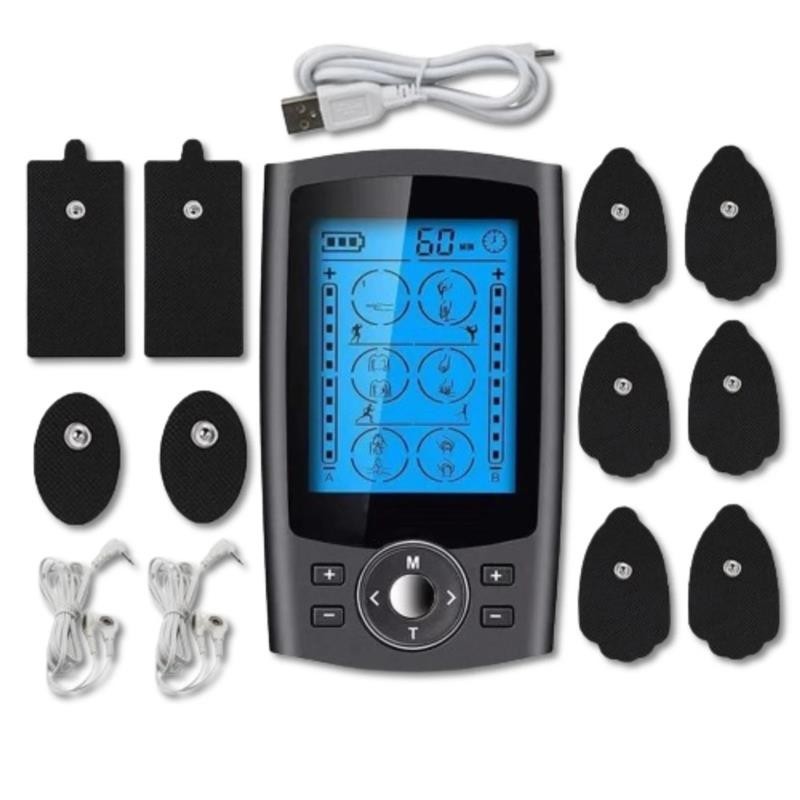 TENS Unit EMS Muscle Stimulator 36 Mode Rechargeable Dual Channel 10 Pad Massage