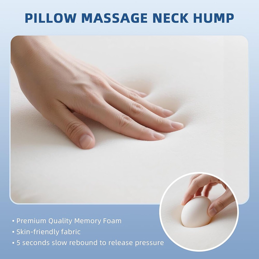 3 in 1 Electric Neck Massager Pillow, Therapy Pillow Traction Massager with Heat
