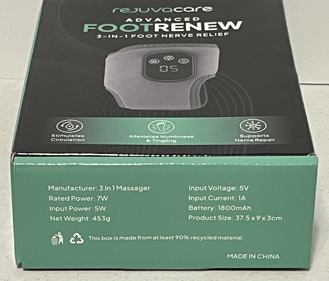 Rejuvacare Advanced Footrenew 3-in-1 Foot Nerve Relief