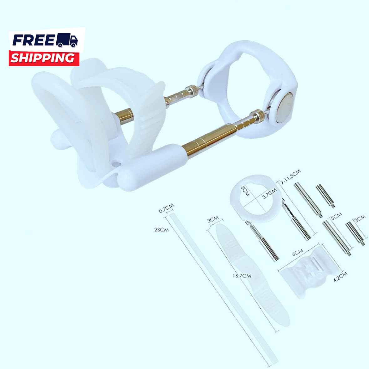 White Penile Traction Device Effective Penile Enlargement Stretching Exercise Ki