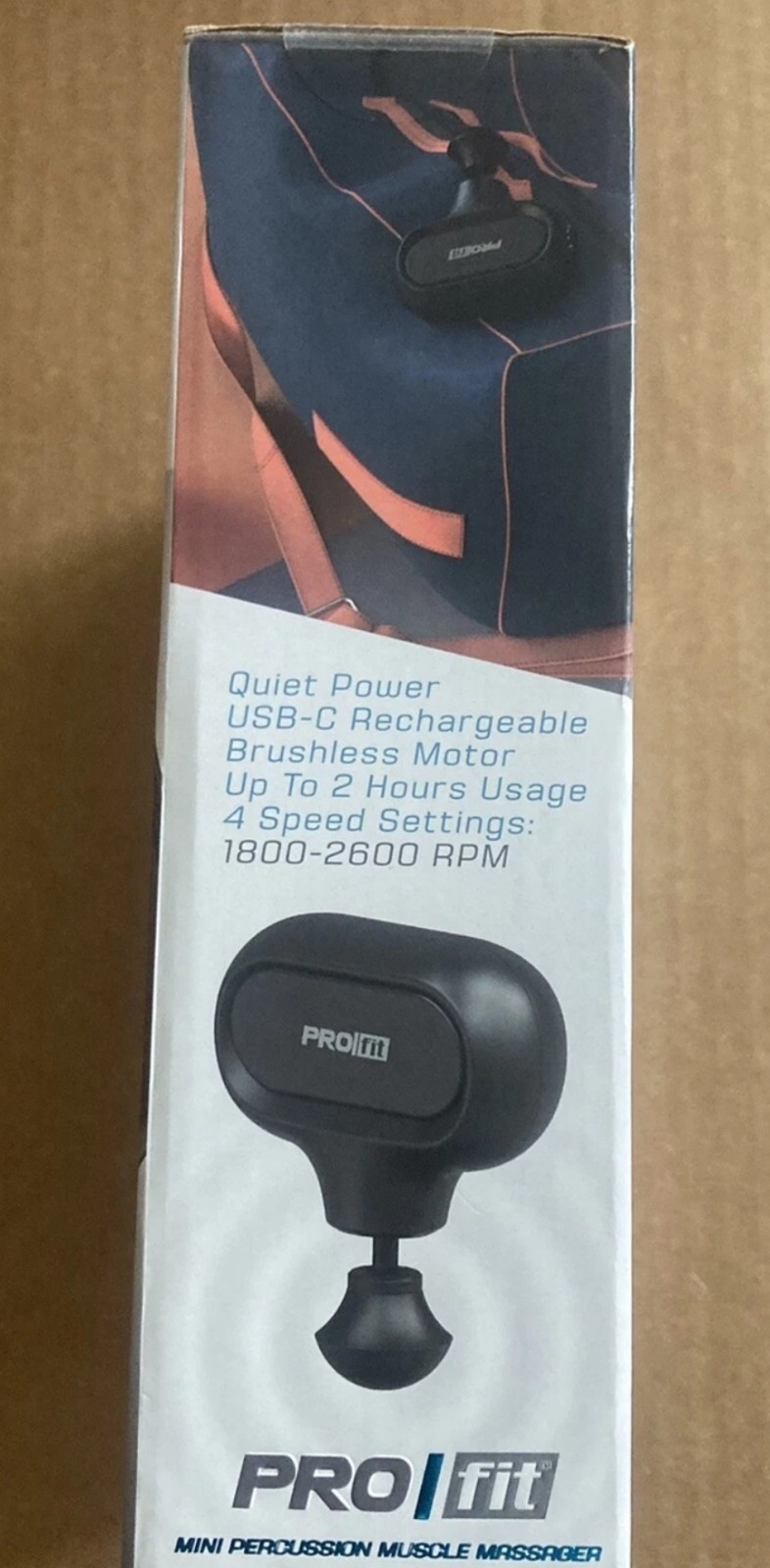 PROFIT MINI PERCUSSION MUSCLE MASSAGER QUIET POWER 4 SPEED 2 HR RUN SPORT Relief