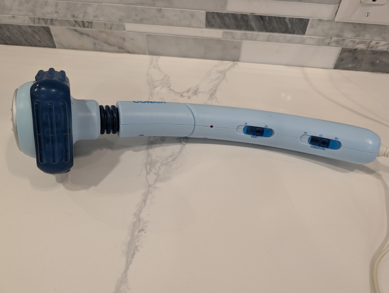 Conair Body Massager Benefits Flex Heated Wand Vibrator WM200 Blue Works Great
