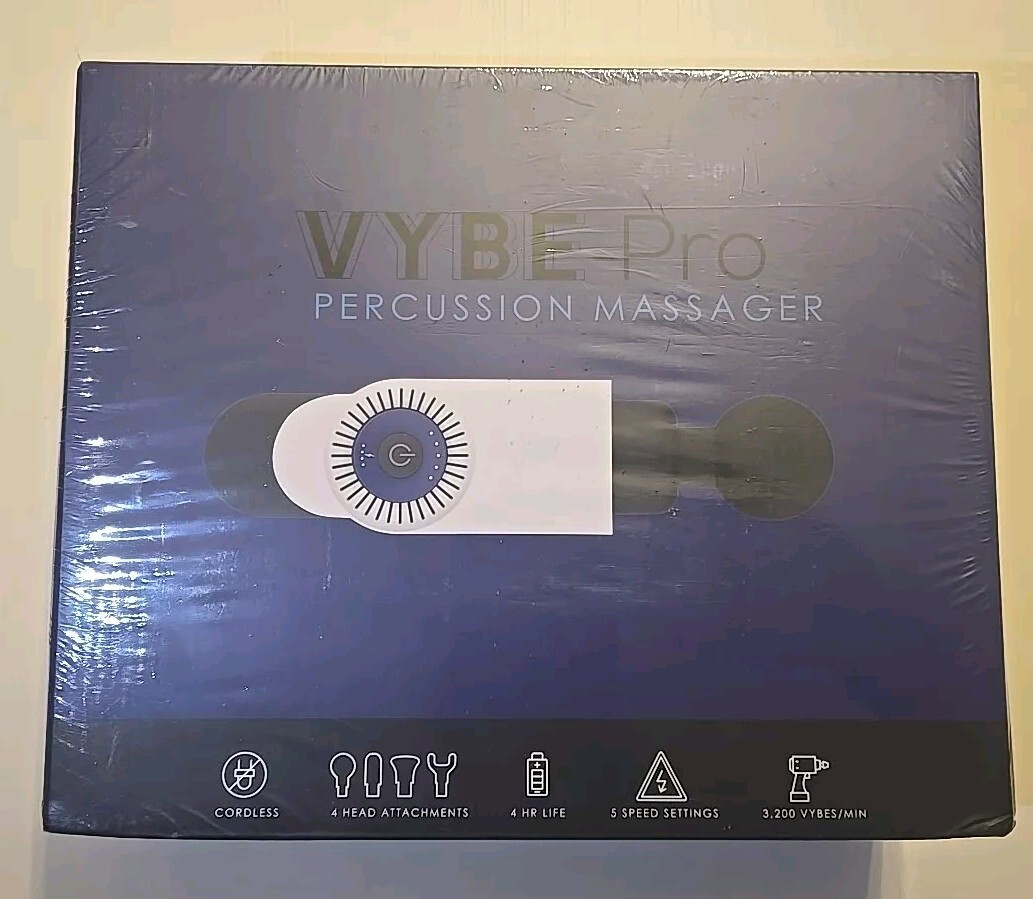 NEW Sealed VYBE PRO Premium Muscle Massage Gun Powerful Handheld Tissue Massager